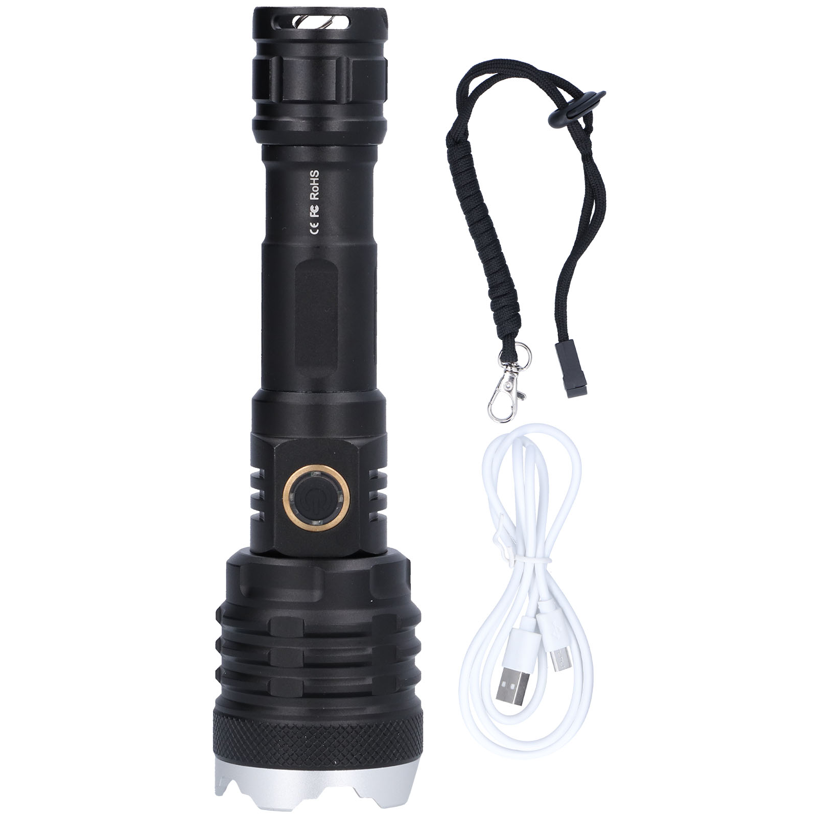 5-modus-led-taschenlampe, 20000 Lumen, Wasserdicht, Zoombar, Notfall-taschenlampe Für Zuhause, Wandern, Camping, Usb-aufladbar