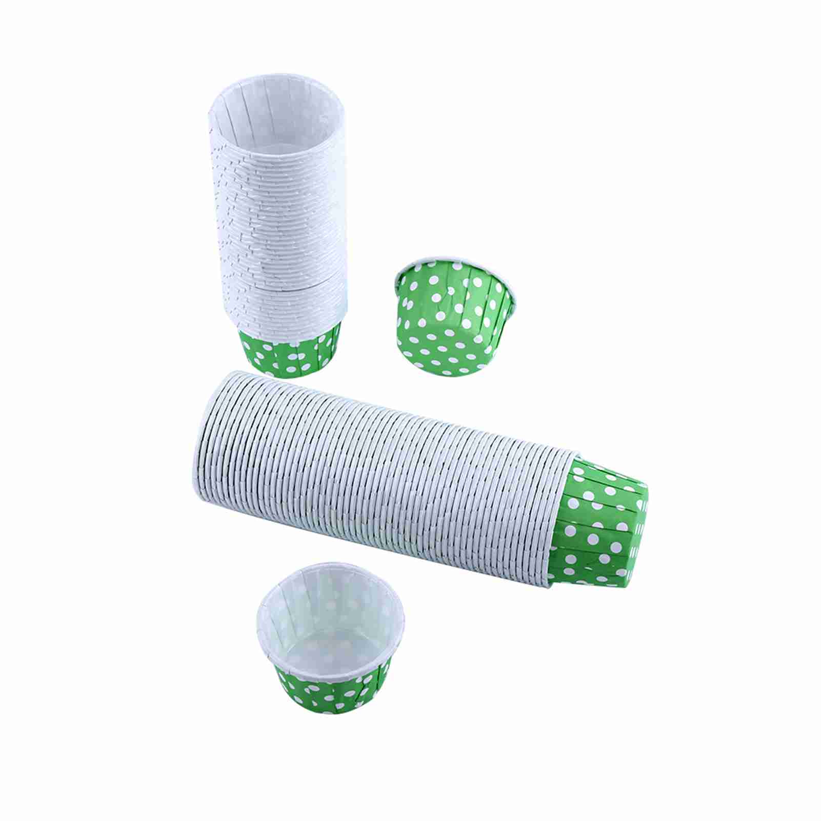 Set Mit 100 Grünen Cupcake-förmchen Aus Pergamentpapier Für Kuchen, Muffins Und Gebäck, Ideal Für Partys Und Hochzeiten