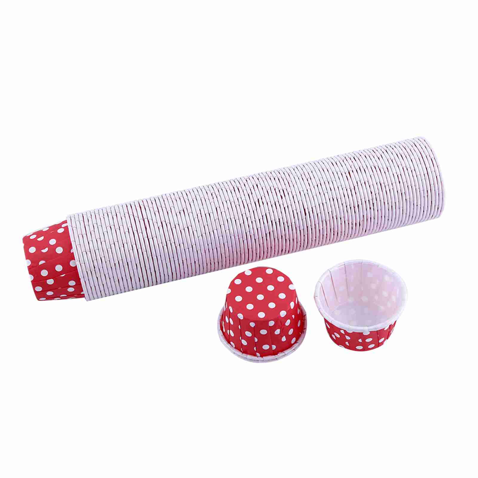 Set Mit 100 Feuerfesten Papier-muffinförmchen Für Cupcakes, Kuchen, Hochzeiten Und Geburtstage – Rot