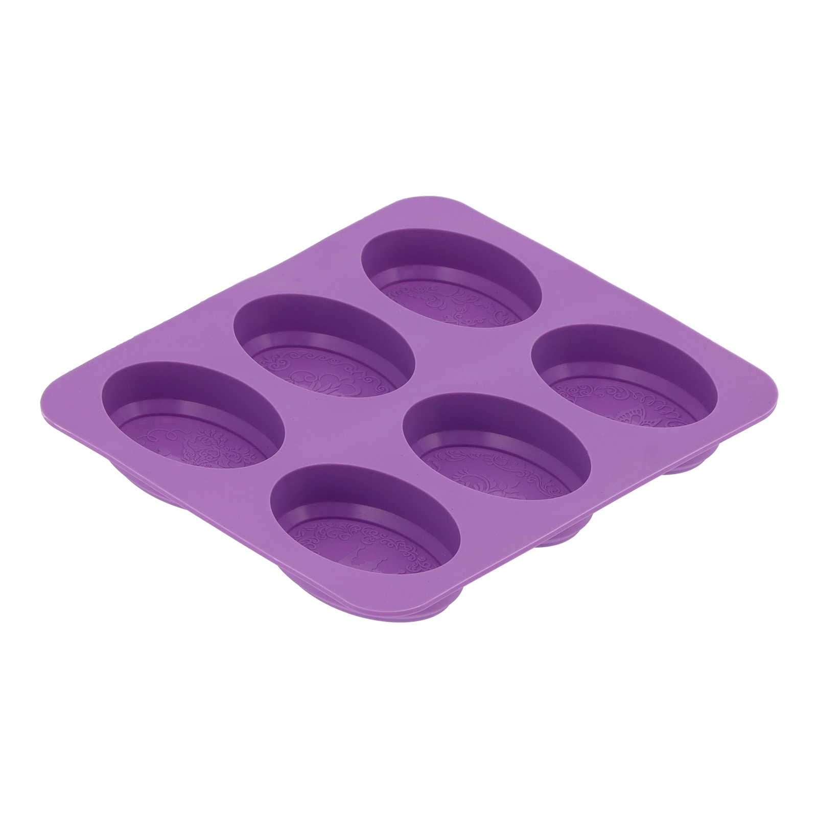 Silikonform Mit 6 Mulden Und Originellen Designs Für Handgemachte Seifen Und Kuchen, Für Den Gebrauch In Der Heimbäckerei (oval)