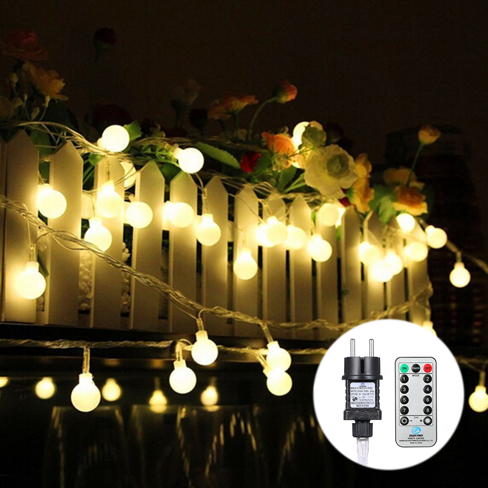 Tomshine 13 M / 42,7 Ft 3,6 W 100 Led-lichterkette Mit Infrarot-fernbedienung, 8 Beleuchtungsmodi, Timer, Einstellbarer Helligkeit, Ip44 Wasserdicht, Für Weihnachts-, Party-, Heim-, Hochzeits-, Bar- U