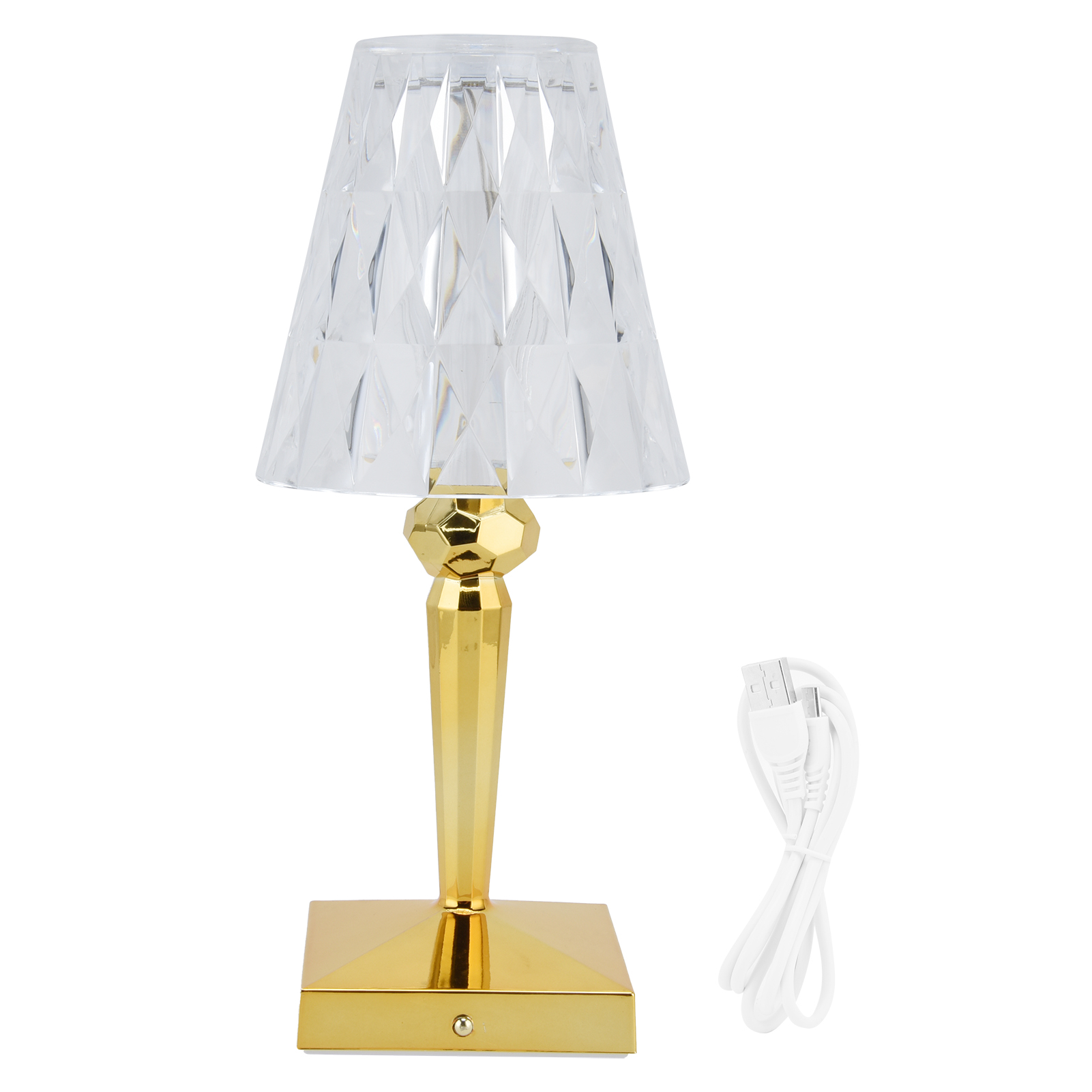 Led-kristall-tischleuchte Mit Touch-dimmer, Usb-aufladbar, 26 X 12 Cm, 1000 Lm, Warmweiß, Für Schlafzimmer, Wohnzimmer, Bar