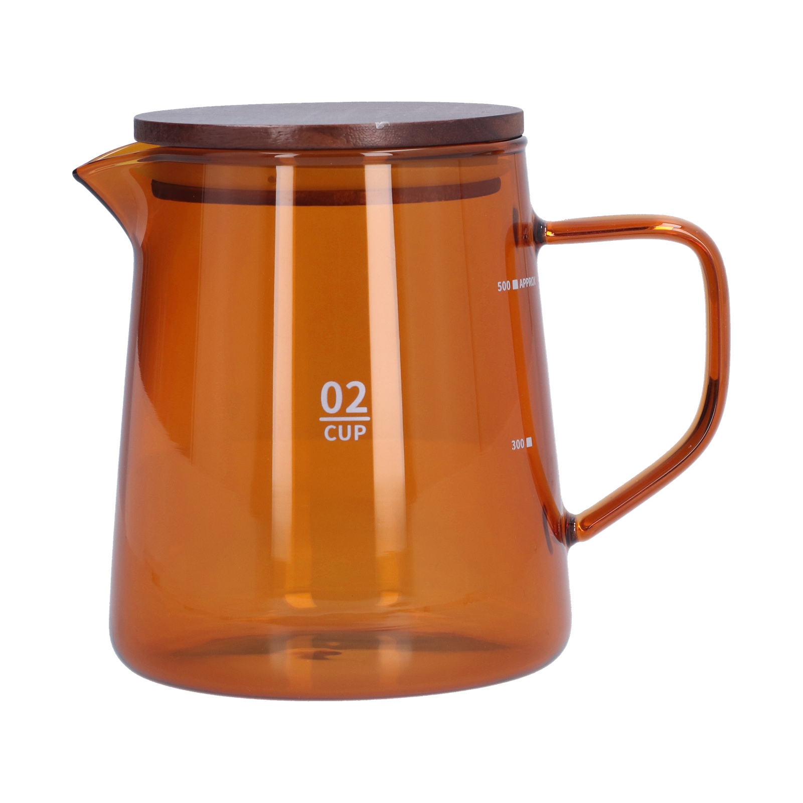 500 Ml Hitzebeständige Kaffeekanne Aus Borosilikatglas Mit Holzdeckel, Teekessel, Für Zuhause Oder Büro, Braun