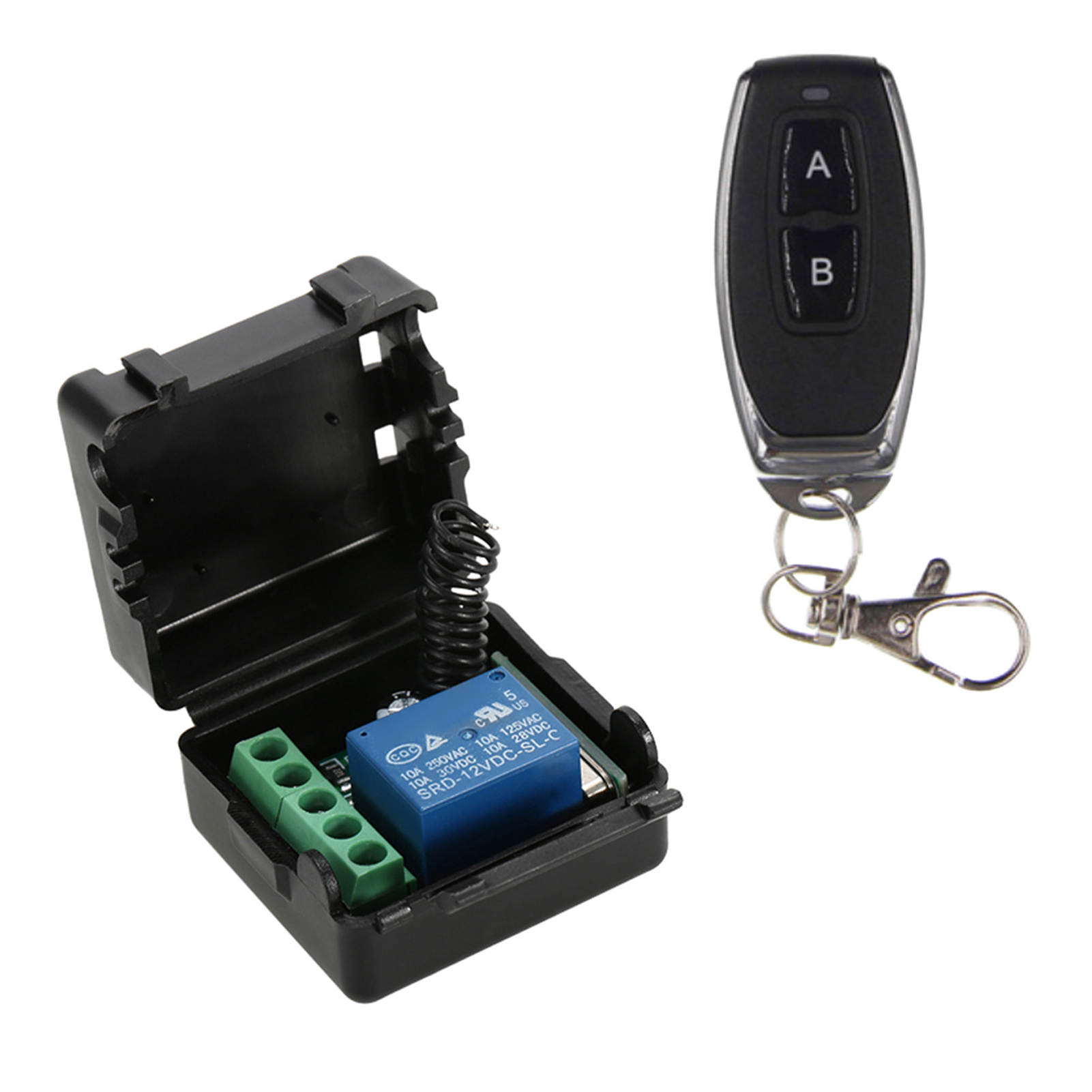Intelligentes Drahtloses Hausautomatisierungs-relais-schaltmodul 433 Mhz Dc 12 V 1-kanal-empfänger-sender Universalfernbedienung Und 1 Stück Rf-sender-fernbedienungen 1527