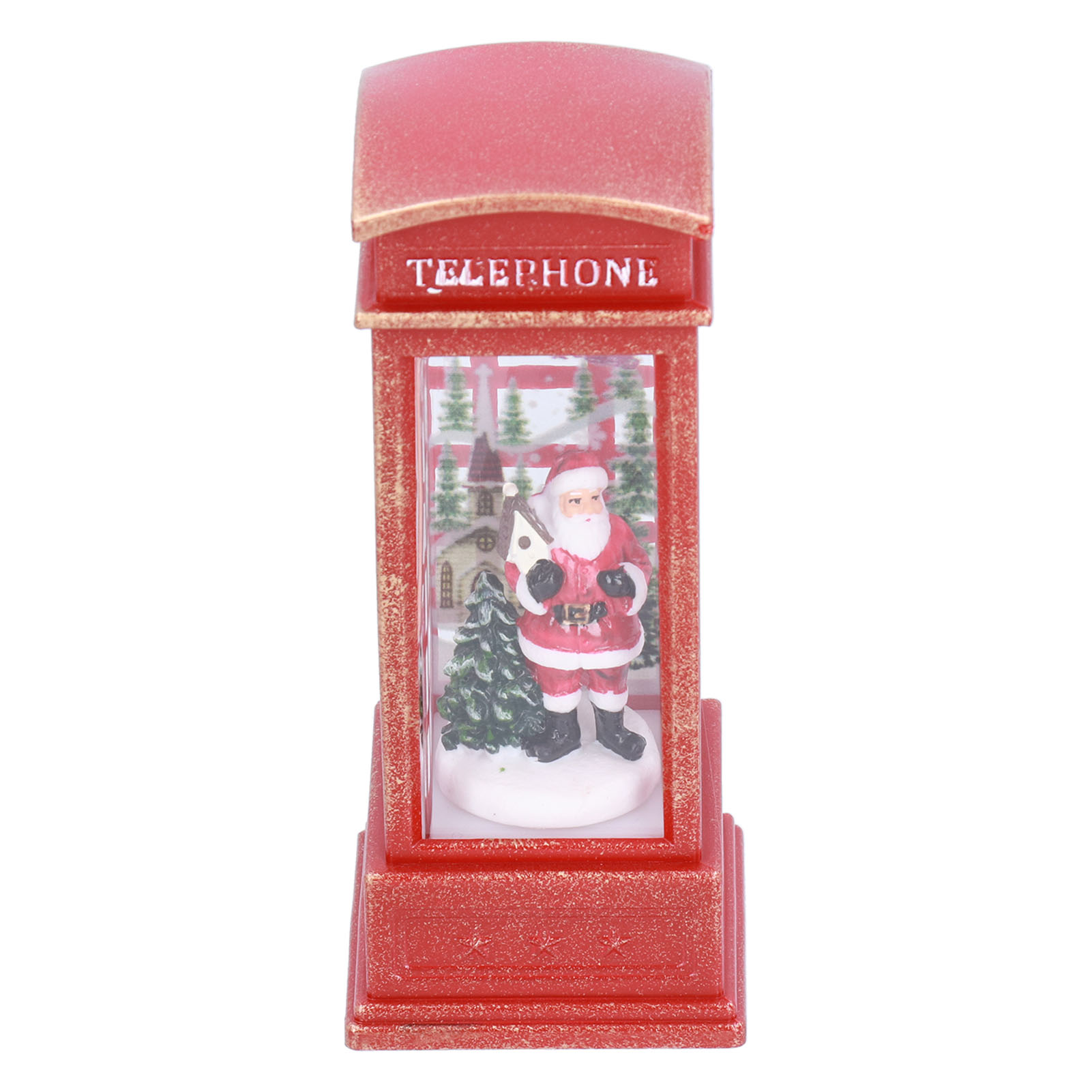 Weihnachtsdekoration: Beleuchtete Telefonzellen-nachttischlampe, Heimdekoration, Geschenk Für Senioren
