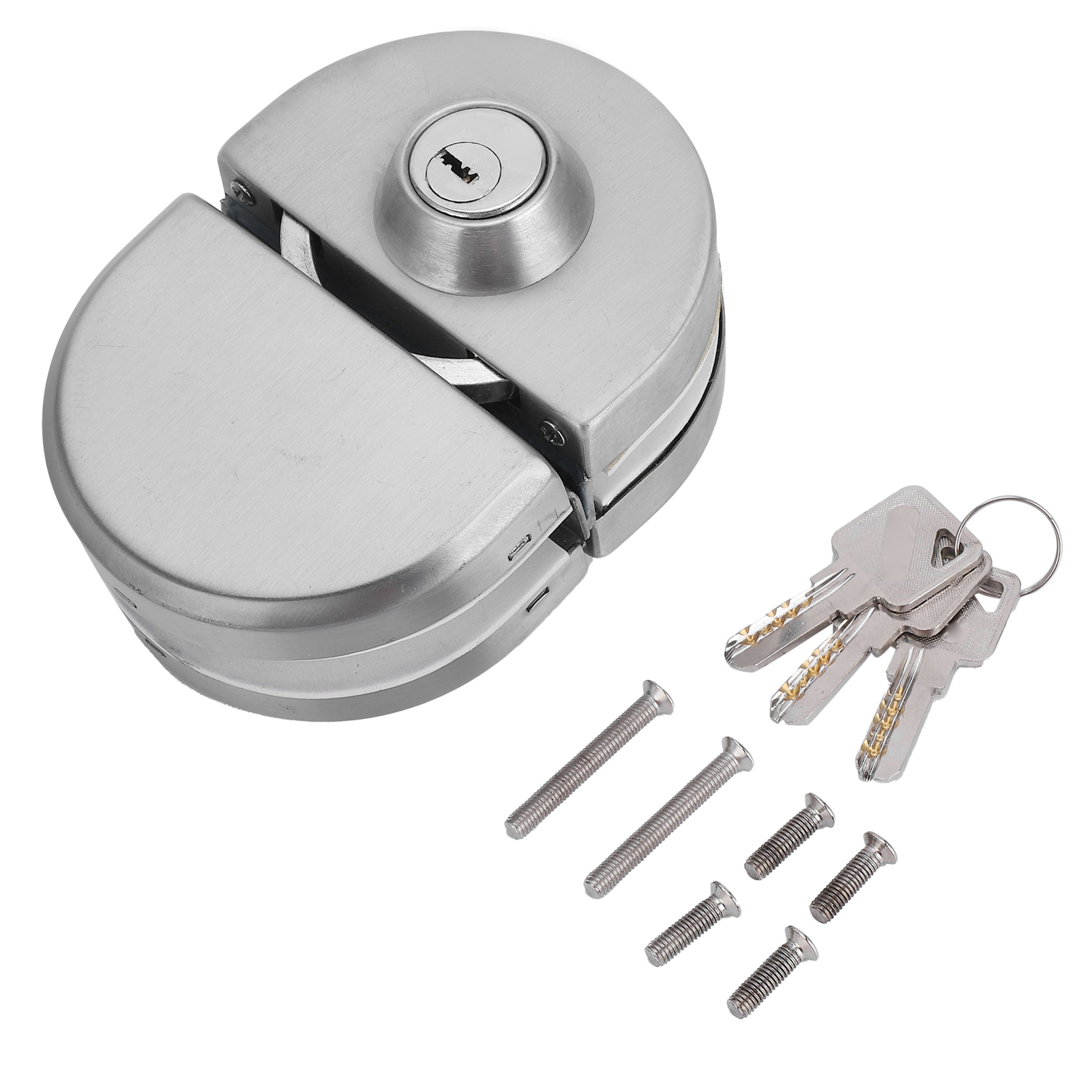 Schiebetürschloss Für 10-12 Mm Dicke Edelstahl-glastüren Und -tore Mit 3 Schlüsseln Für Wohnhäuser