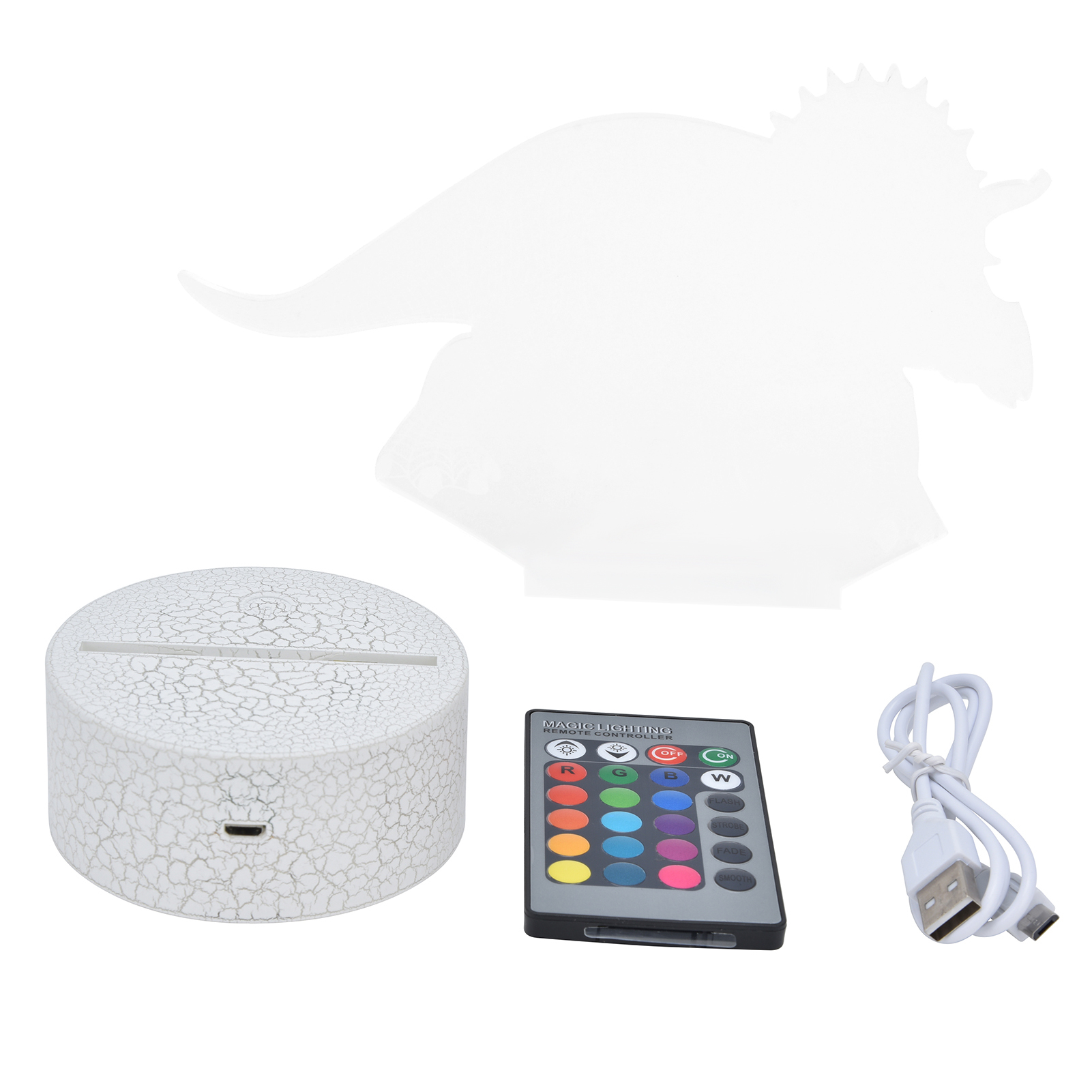 Dinosaurier-nachttischlampe, Rgb, 16 Farben, 4 Modi, Touch- Und Fernbedienungssteuerung, Dimmbares Licht, Geschenkidee