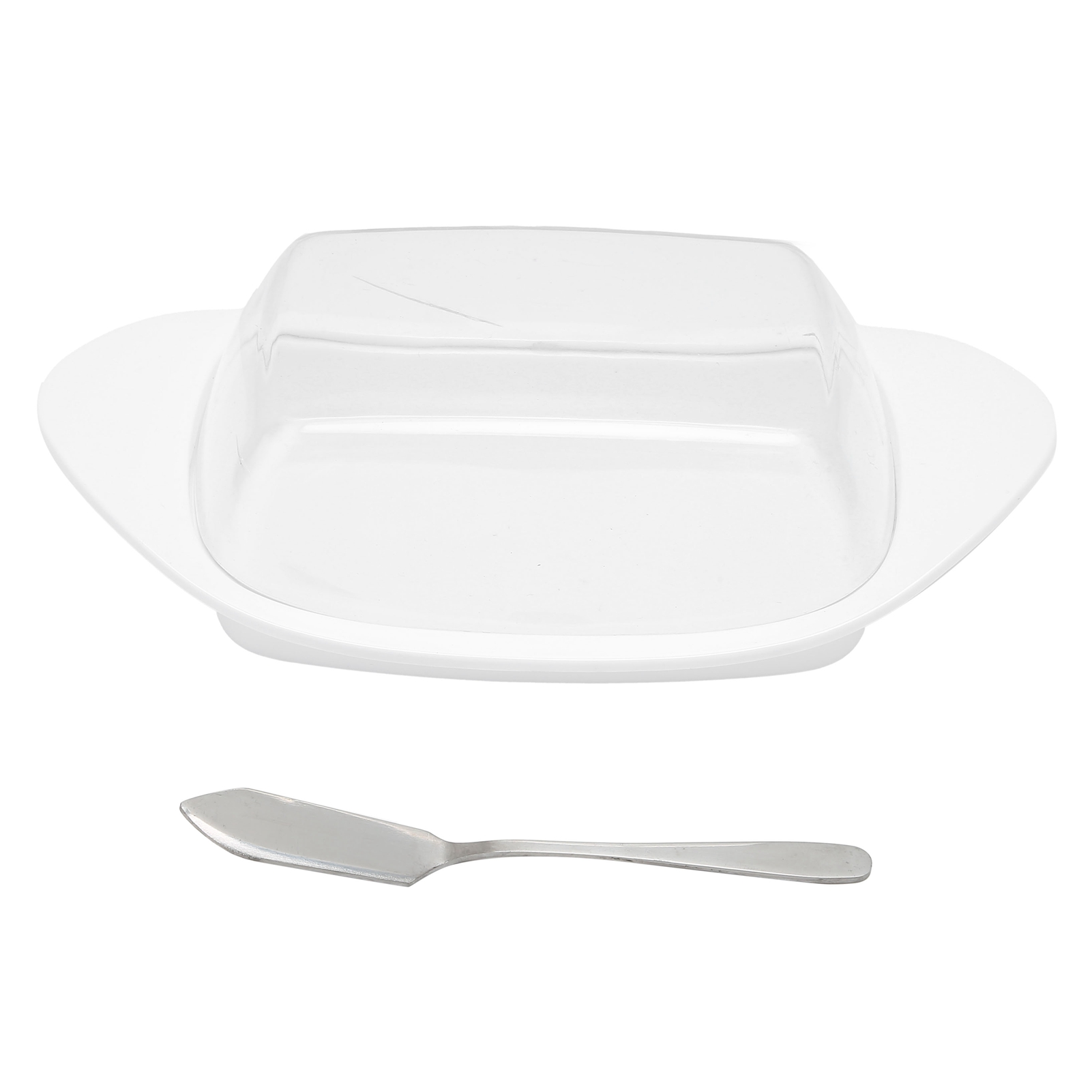 Butterdose In Bootsform Mit Deckel Und Edelstahlmesser, Lebensmittelechter Pp-behälter Für Käse, Desserts, Tischdekoration, Haushalt, Küche (weiß)