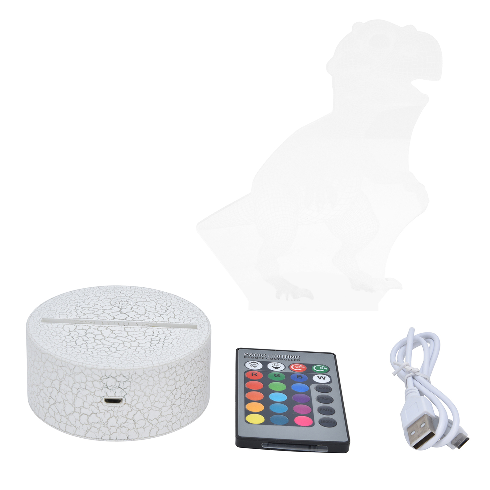 Dinosaurierlampe, 16 Farben, 4 Modi, Rgb, Fernbedienung, Dimmbares Nachtlicht, Geschenk Für Kinder Und Jungen
