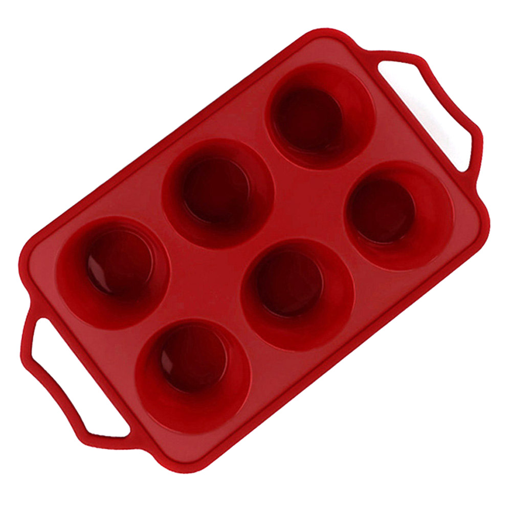 Silikonform Mit 6 Mulden Und Griff Für Pudding, Kuchen, Desserts, Küchenhelfer