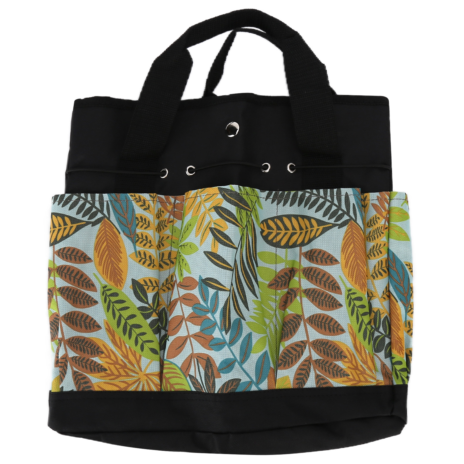 Tragbare, Multifunktionale Gartenaufbewahrungstasche Aus Oxford-canvas Mit Blumenmuster Und Taschen