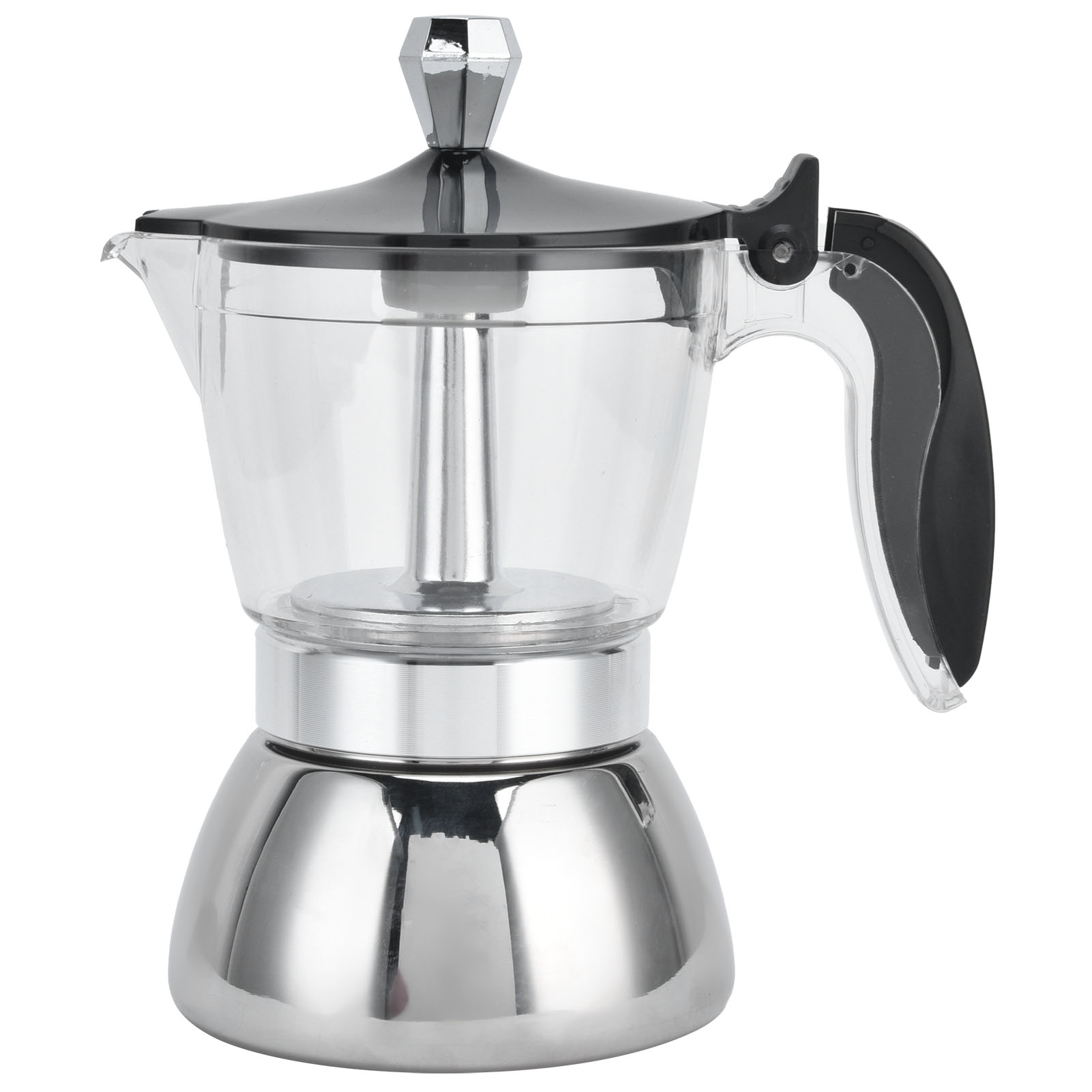 Espressokanne Aus Edelstahl, 4 Tassen (200 Ml), Für Den Herd, Küchenzubehör
