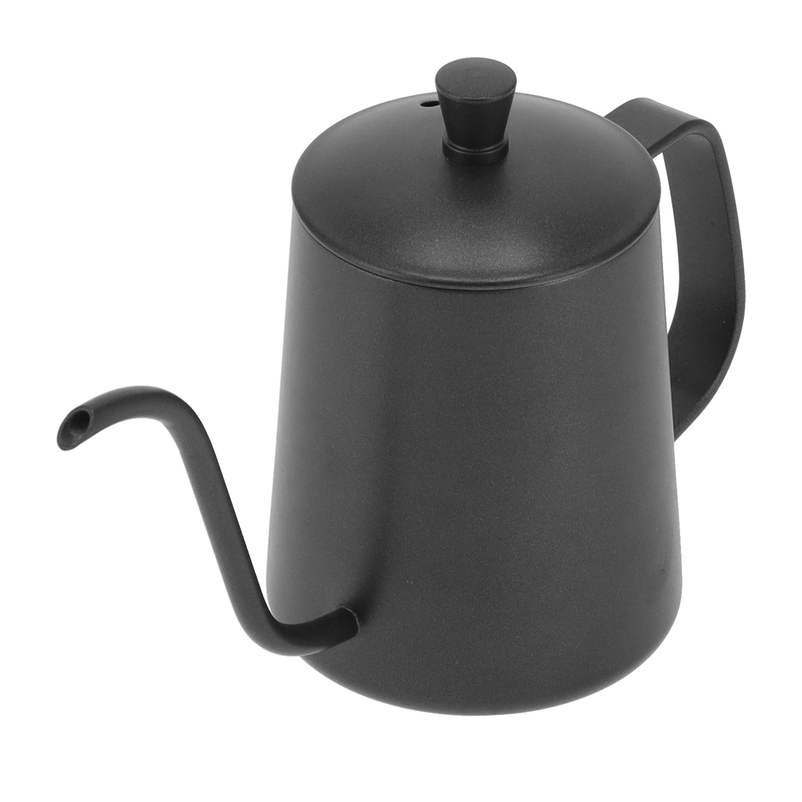 350 Ml Edelstahl-kaffeekessel 304 Mit Schwanenhals Und Langem Ausguss Für Zuhause, Küche, Büro, Hotel, Schwarz