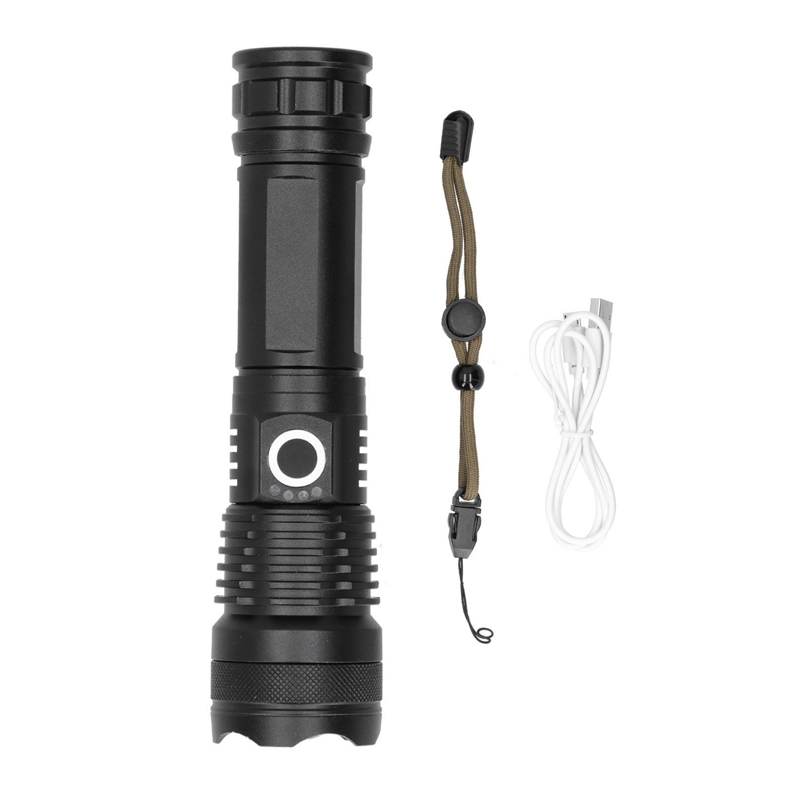 P50 Led-taschenlampe Mit Akkuanzeige, Usb-ladefunktion, 20 W, Sehr Hell Für Die Außenbeleuchtung