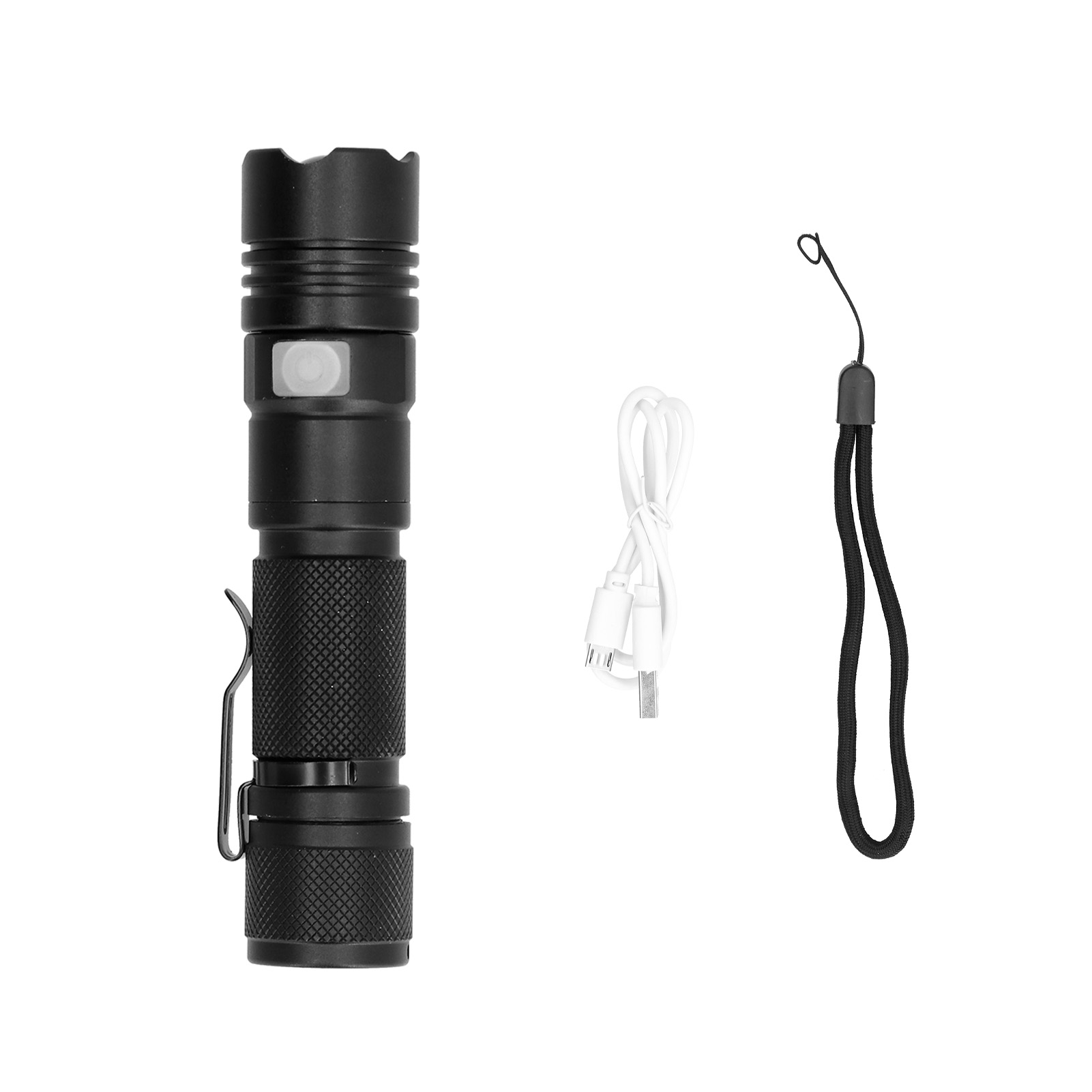 P50 Ultrahelle, Wiederaufladbare Led-taschenlampe Aus Aluminiumlegierung Für Den Außenbereich Mit Clip (usb-aufladbar)