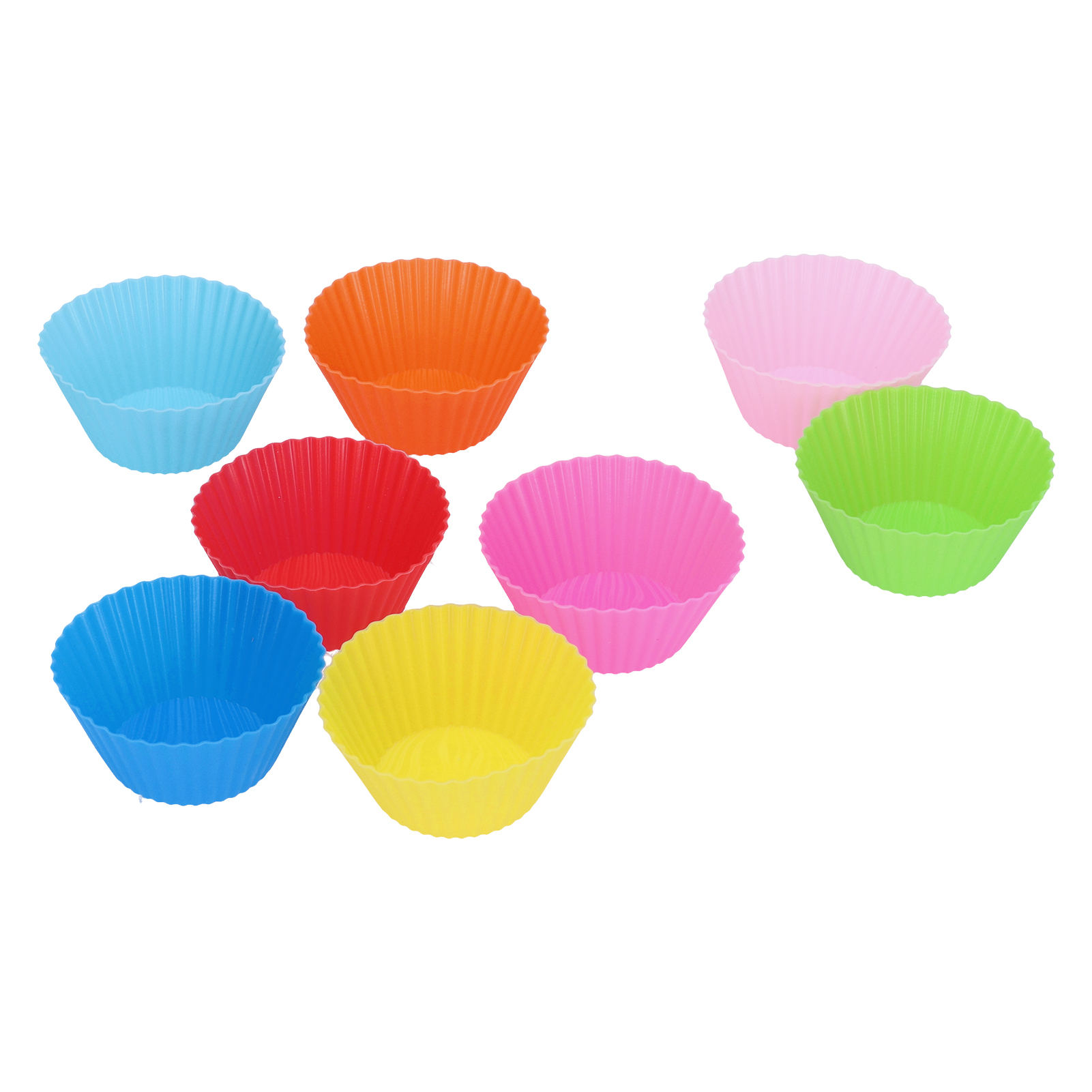 Set Mit 8 Wiederverwendbaren Silikon-muffinformen, Ø 7 Cm/2,8 Zoll, Hitzebeständig Bis 220 °c