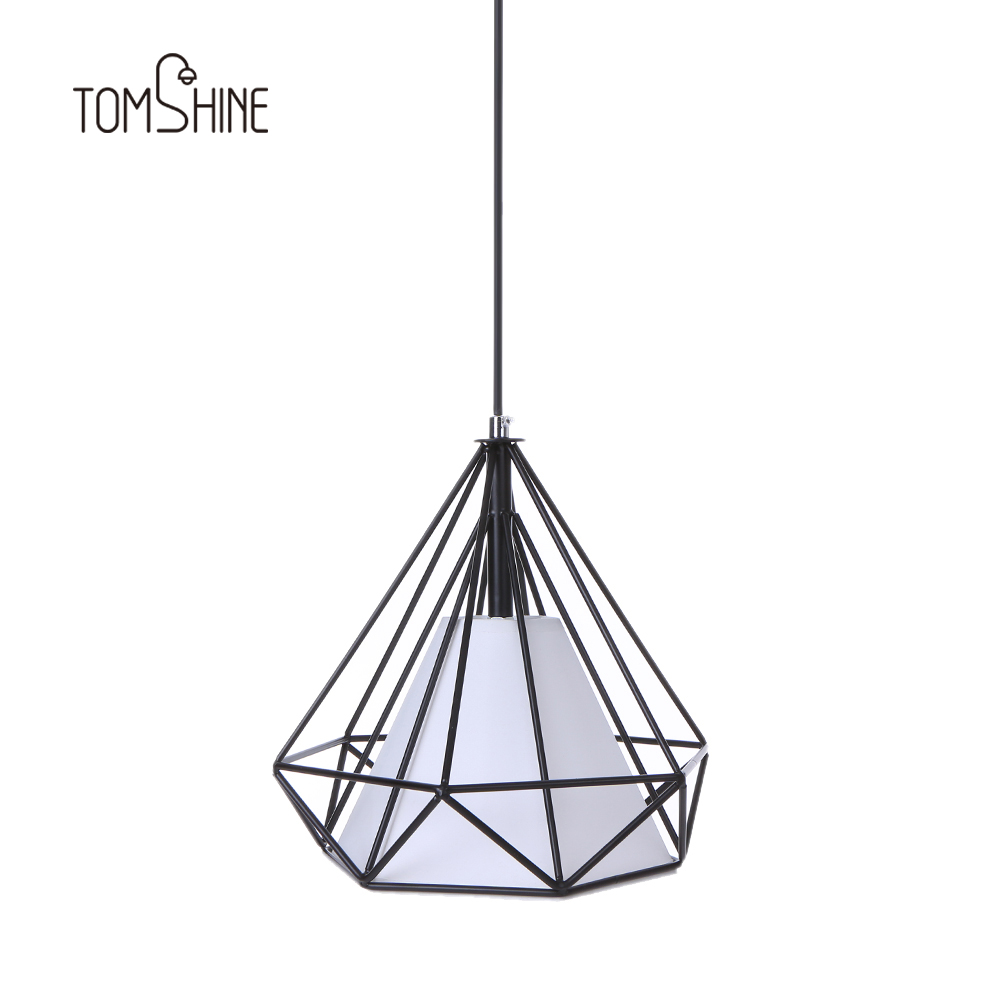Tomshine 110–240 V 0–60 W Retro-industrie-pendelleuchte Im Eisenkäfig-design, Diamantpyramiden-optik, Für Restaurant, Schlafzimmer, Wohnzimmer, Werkstatt, Loft, Flur