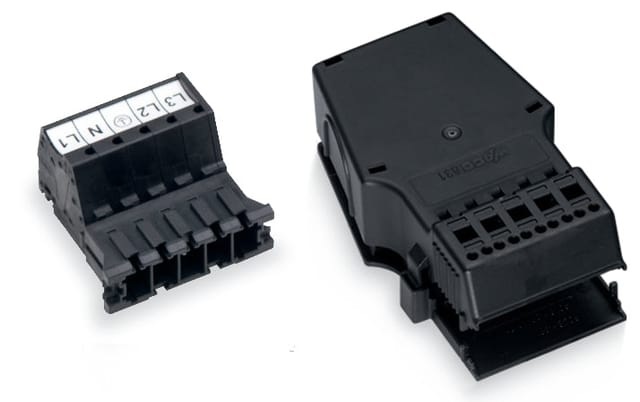 Wago 5-poliger Zugentlastungsstecker 6mm Schwarz - 831-3205/1020-004 [5 Stück]