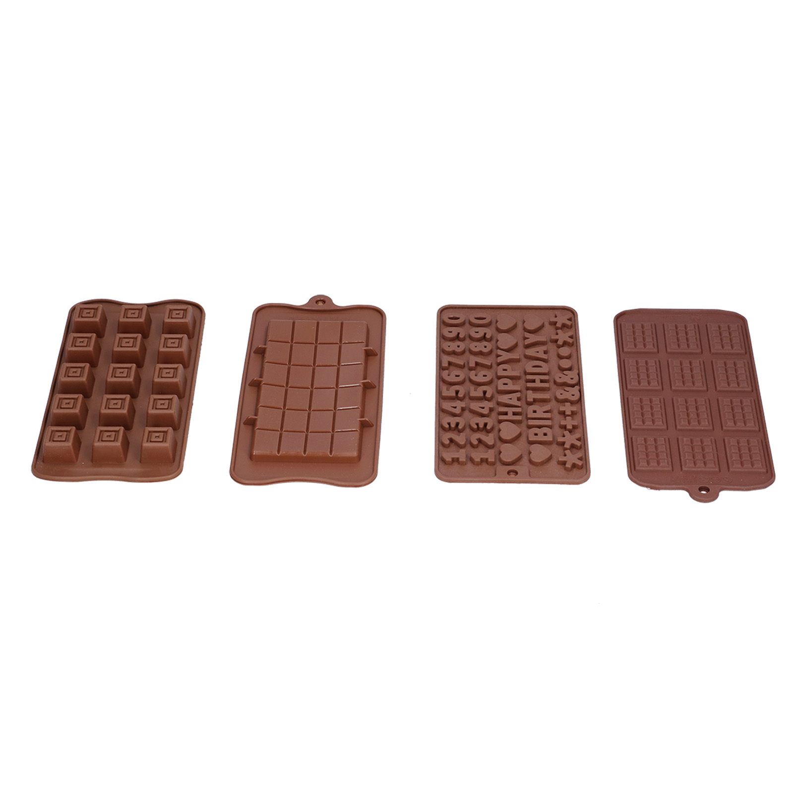 Set Mit 4 Silikonformen Mit Originellen Designs Für Hausgemachte Schokolade Und Gebäck