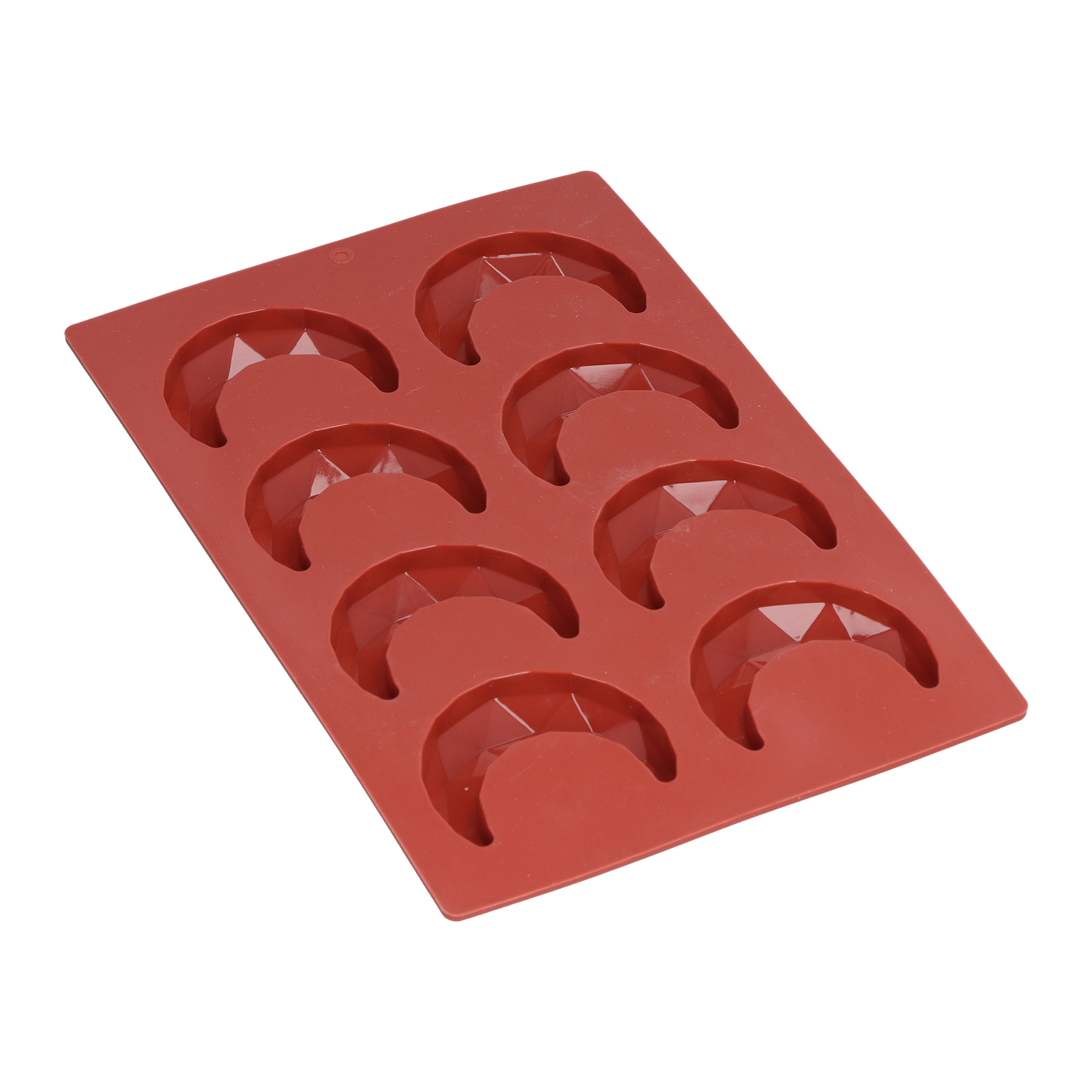 8-teilige, 3d-mondförmige Silikonform Für Schokoladenkuchen, Süßes Gebäck, Selbstgebackene Leckereien, Schokoladenfarbe