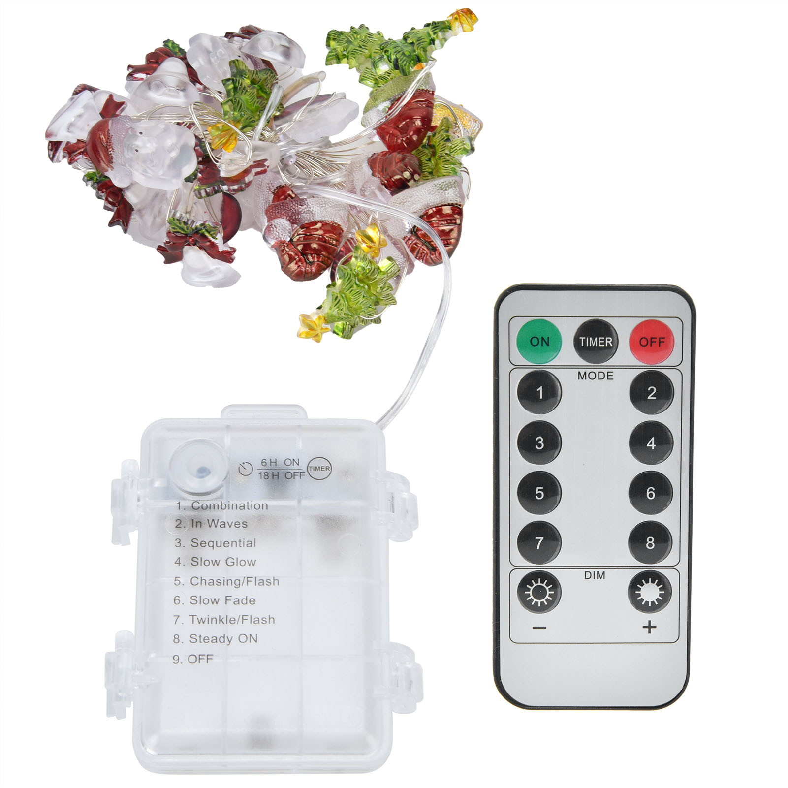30 Led-lichterketten, Flexibler Draht, Weihnachtsbaumschmuck, Nikolausglocke, Warmes Licht Für Gartenpartys Und Feiertage