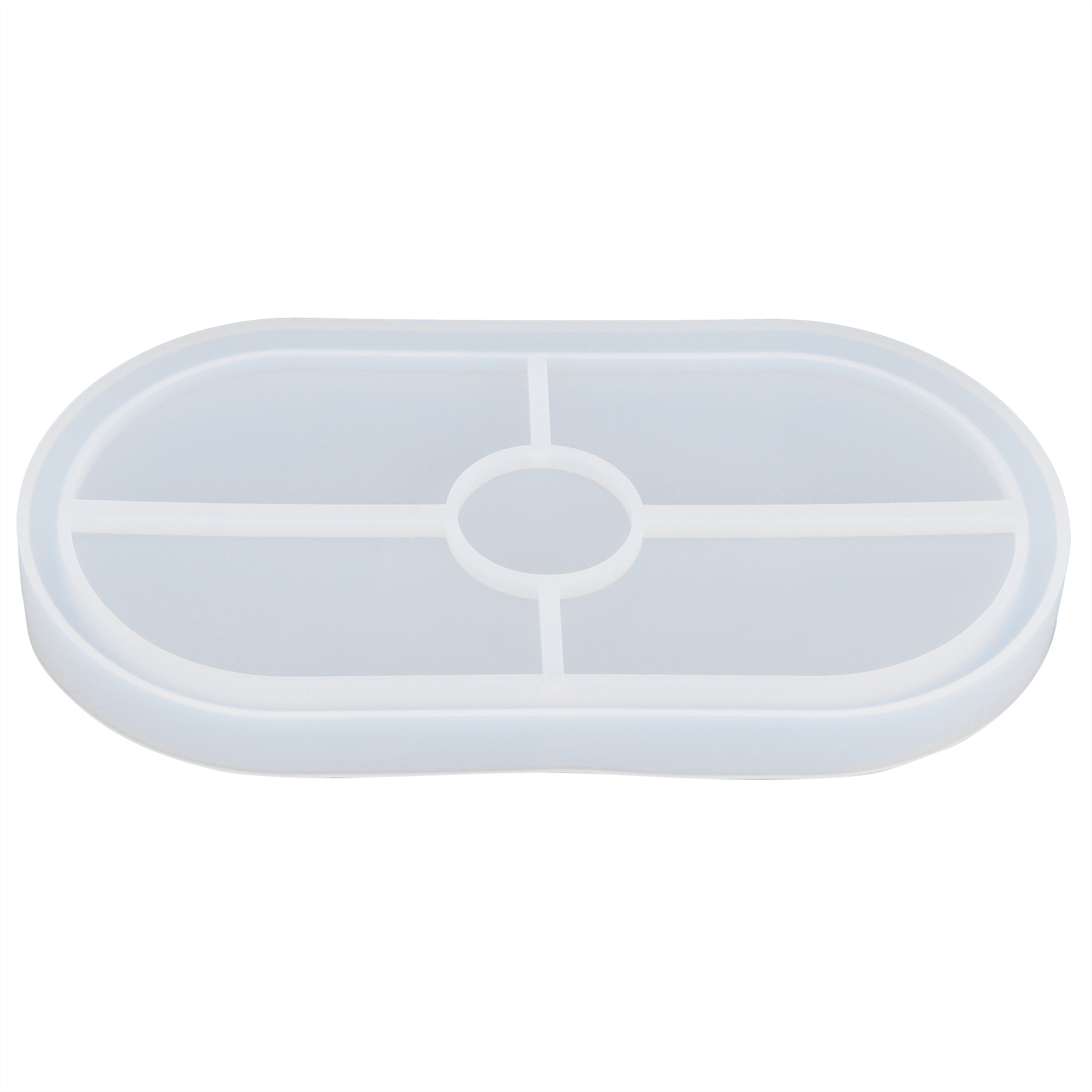 Diy-ovale Silikonform Für Kristall-epoxidharz, Set Mit 1 Untersetzer Für Tee, Zum Backen In Der Küche