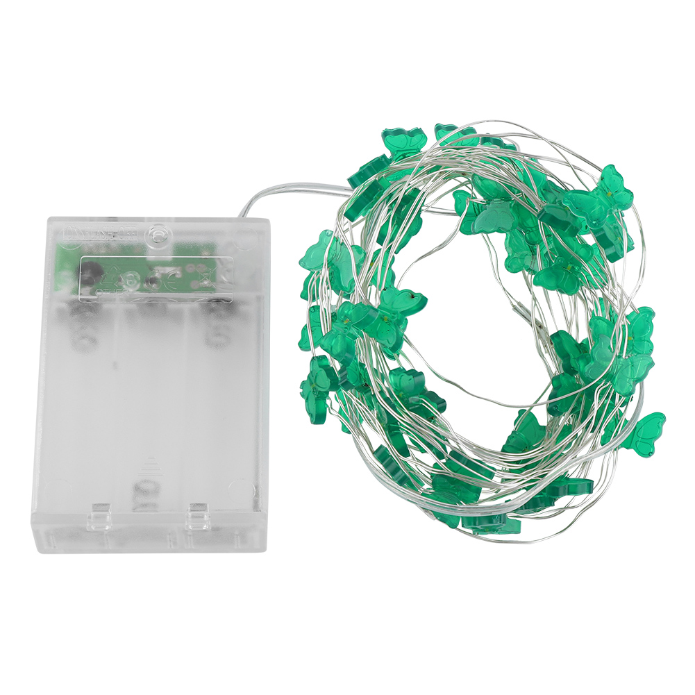 50 Led-schmetterlingslichterkette, Batteriebetrieben, Hängedekoration Für Hochzeiten, Partys Und Gärten, Weiß
