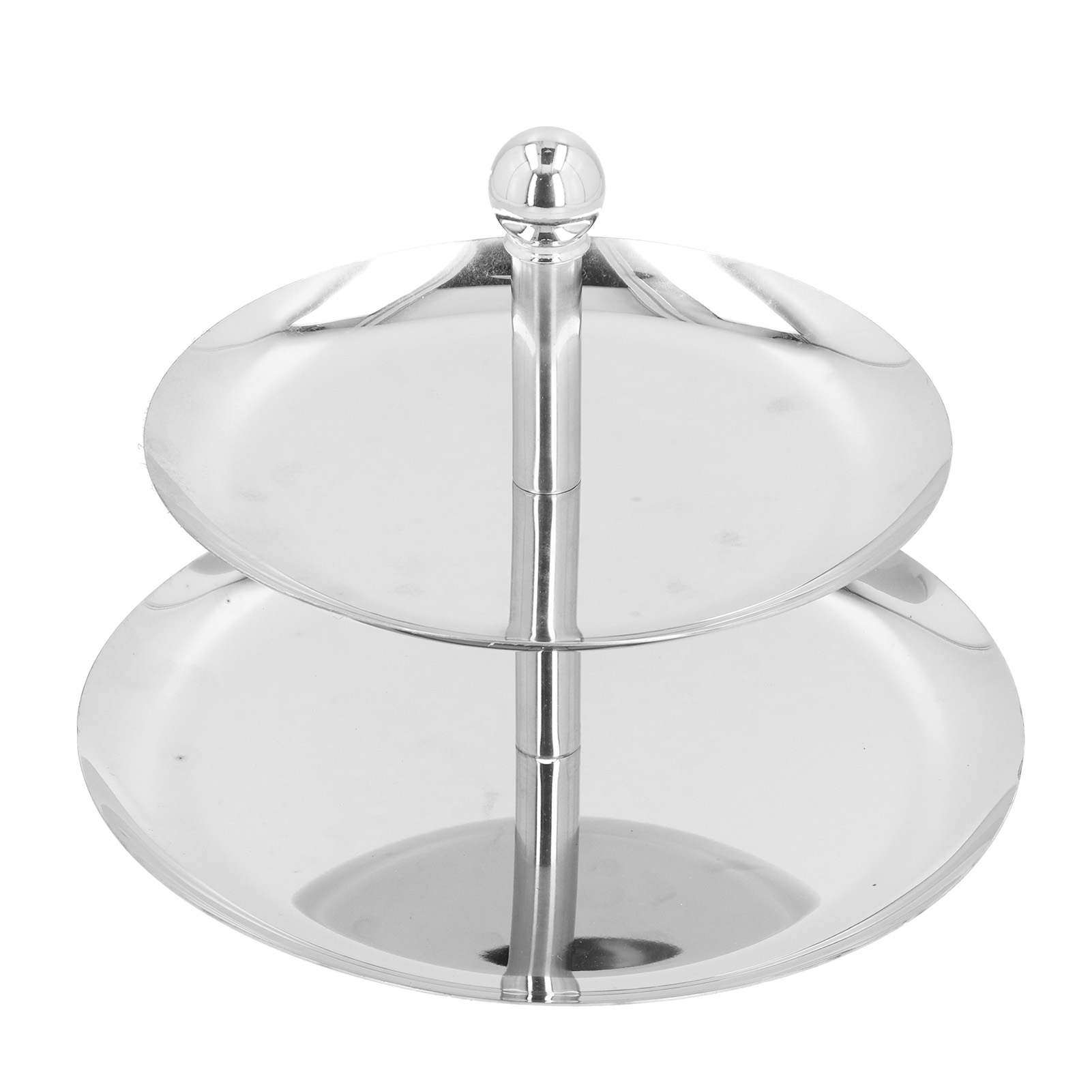 2-stöckiger Obstständer Aus Edelstahl, Multifunktional, Langlebig, Selbstbedienungs-cupcake-präsentationsständer Für Zuhause, Hotel, Restaurant, Büro, Außenbereich