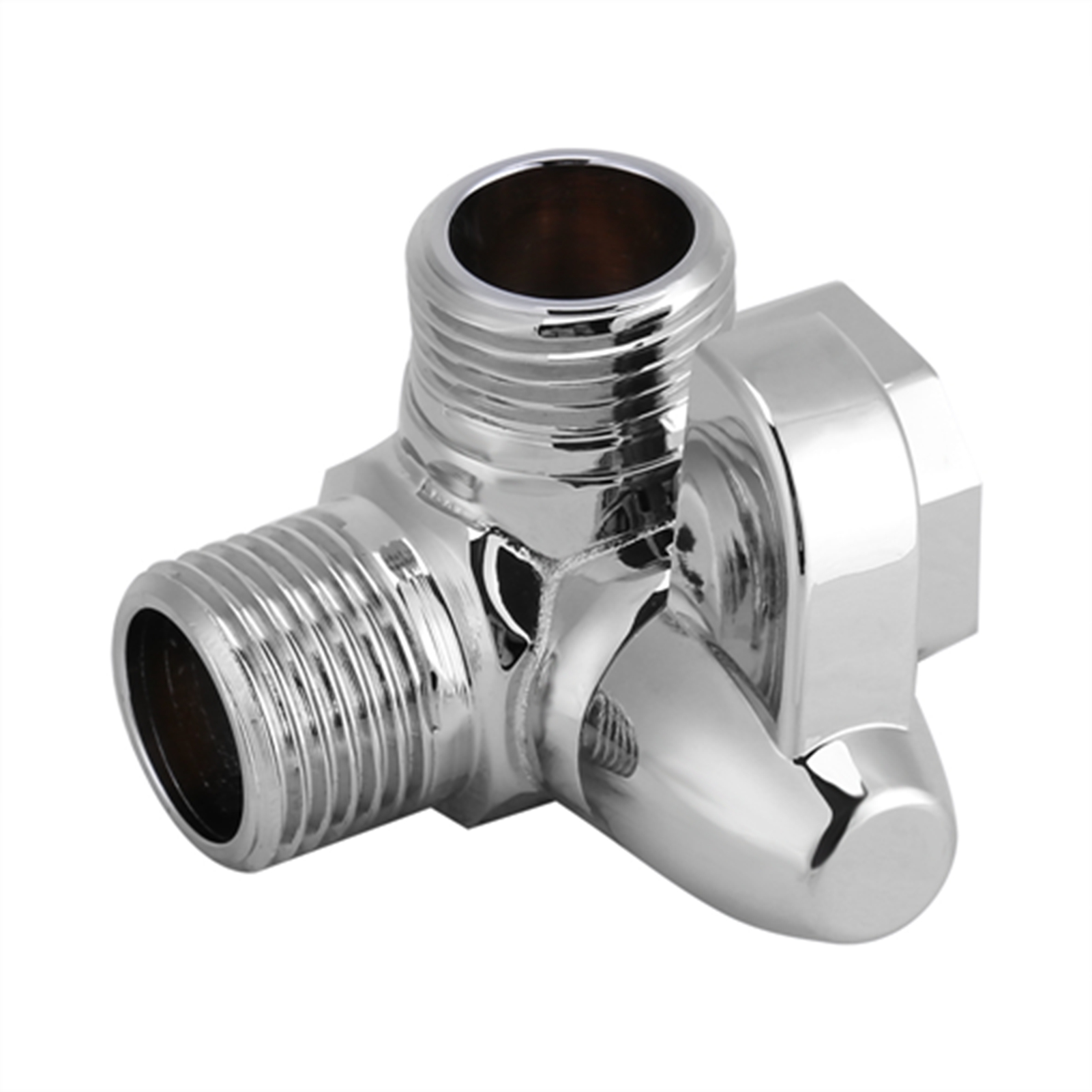 3-wege-duschumsteller Aus Verchromtem Messing Mit G1/2"-t-adapter Für Wandmontierten Duscharm