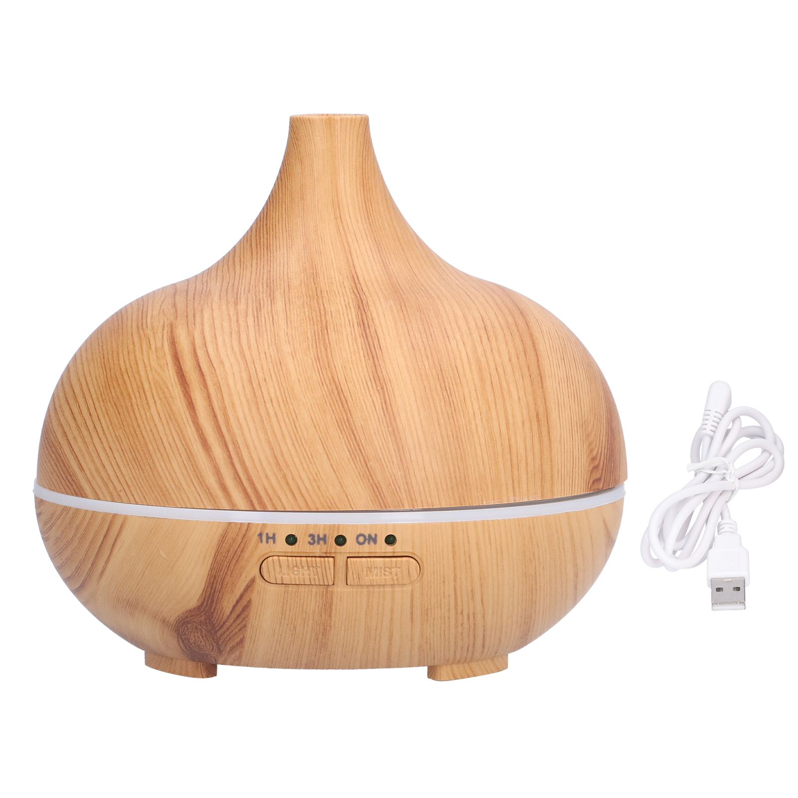 Aromatherapie-diffusor (150 Ml) In Holzoptik, Luftbefeuchter Mit Kaltvernebelung Und Led-beleuchtung, Usb-anschluss, Für Schlafzimmer Oder Büro