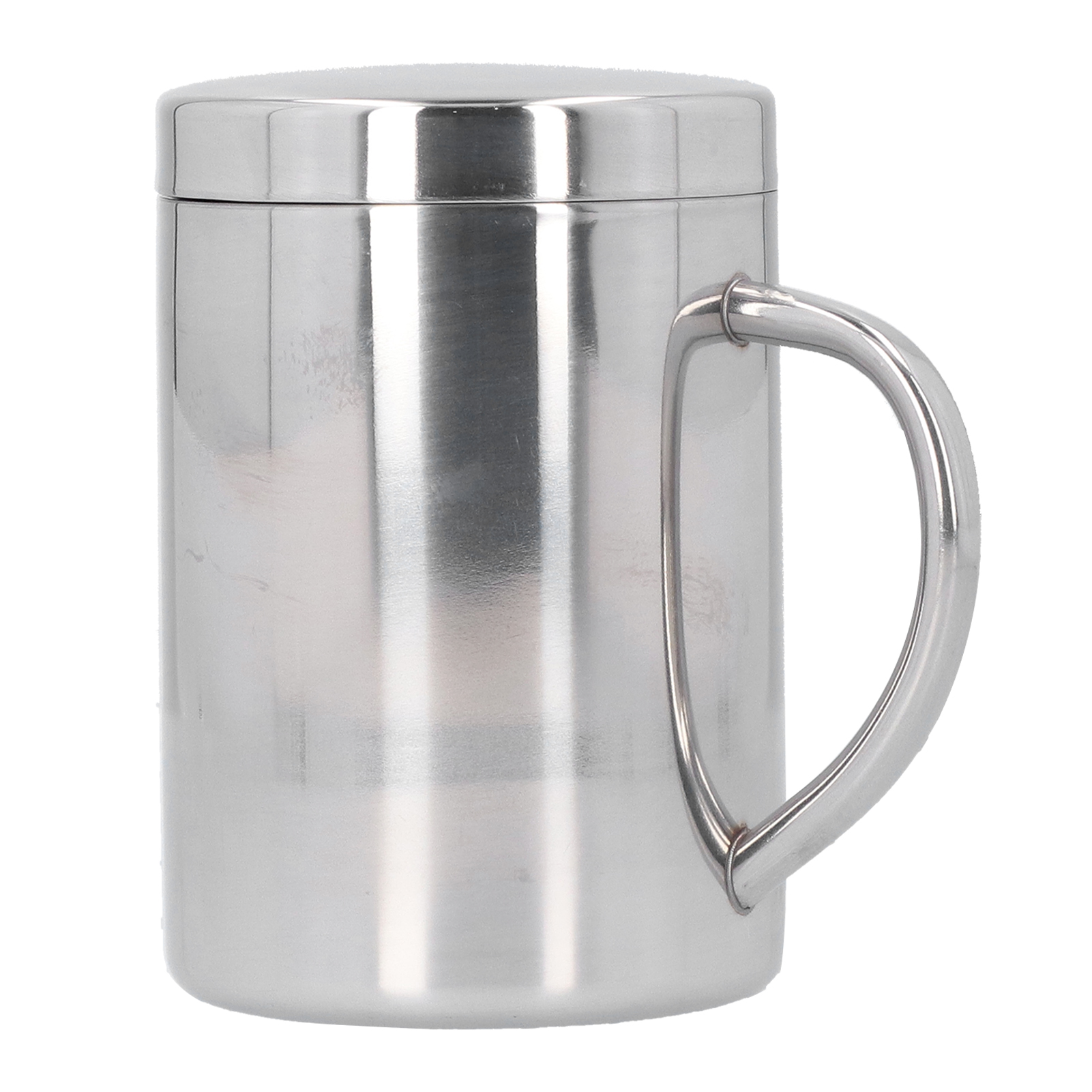 Doppelwandiger Edelstahl-kaffeebecher Mit Henkel Und Deckel Für Kinder, Isoliert Und Hitzebeständig, 400 Ml
