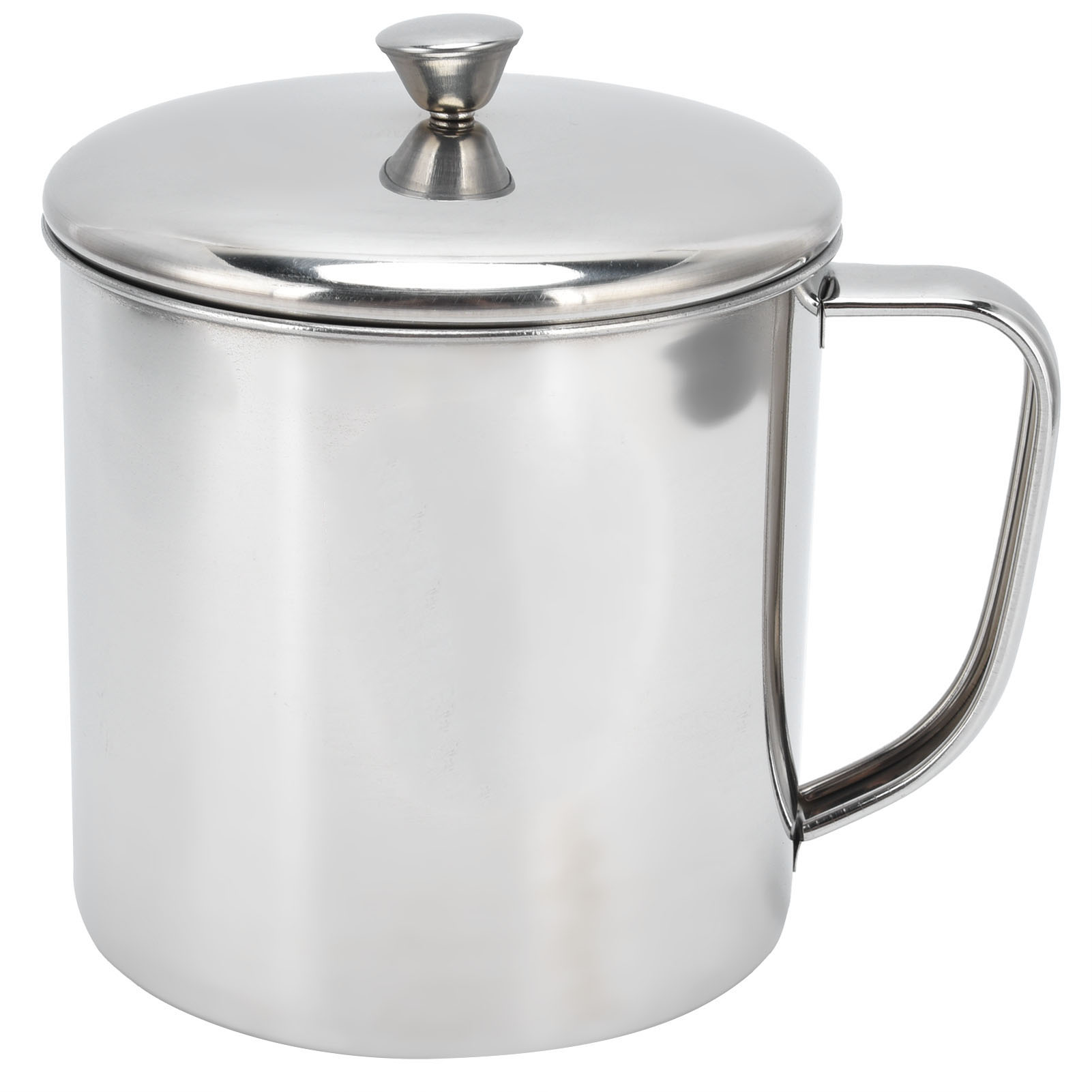 Tragbarer Teebecher Aus Edelstahl 304 Mit Deckel Und Henkel, Milchbecher Für Zuhause, Unterwegs Und Auf Reisen