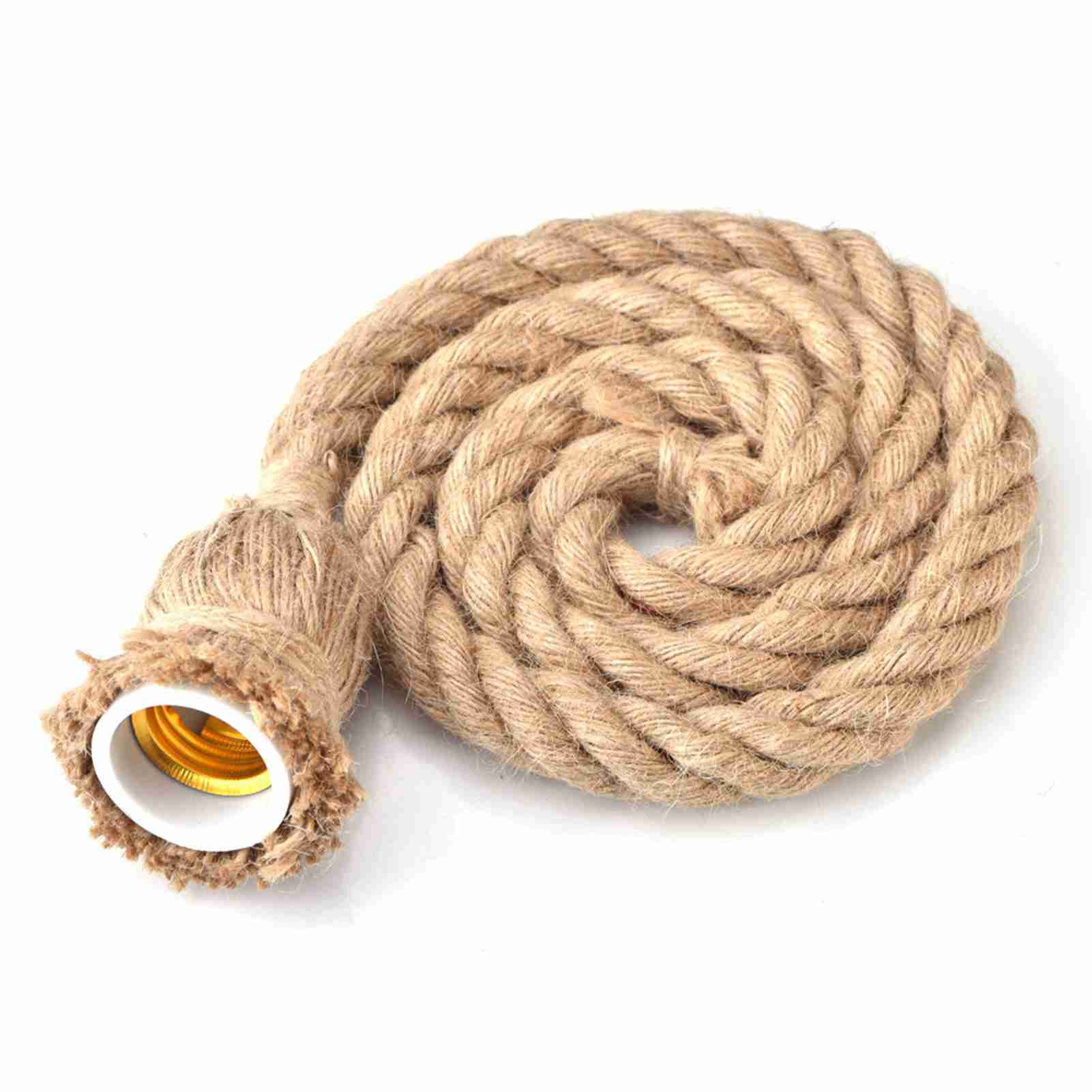 Stück Hanfseil-pendelleuchte, Deckenleuchte Im Industriellen Loft-stil, Einflammige Wohndekoration