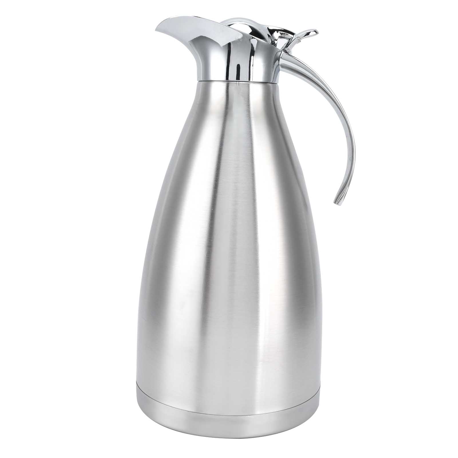Isolierte Karaffe Aus Edelstahl 304, Tragbar, Hält Wasser Heiß/kalt, 1,5 L, Silber