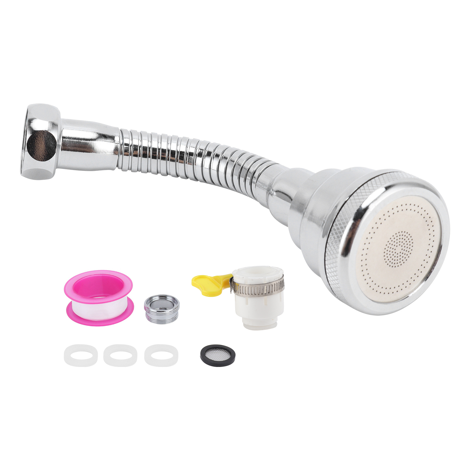 Verstellbarer Duschkopf Für Kupferarmaturen, 3 Modi, 360°-drehung, Luftsprudlerfilter, Wassersparfunktion, Größe M 15 X 5 X 5 Cm, Inklusive Y-schlüssel-dichtungen Und Ptfe-band