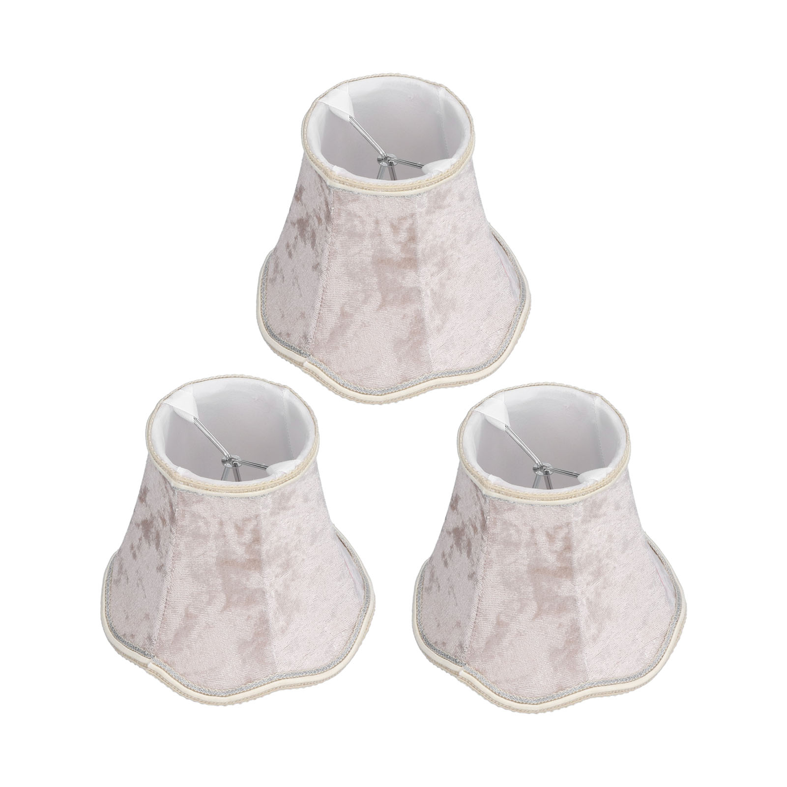 3er-packung Stofflampenschirme Zum Anclipsen, Mandelform, 13 X 12 X 8 Cm, Für E14-kerzen, Hotel, Club, Ktv, Zuhause
