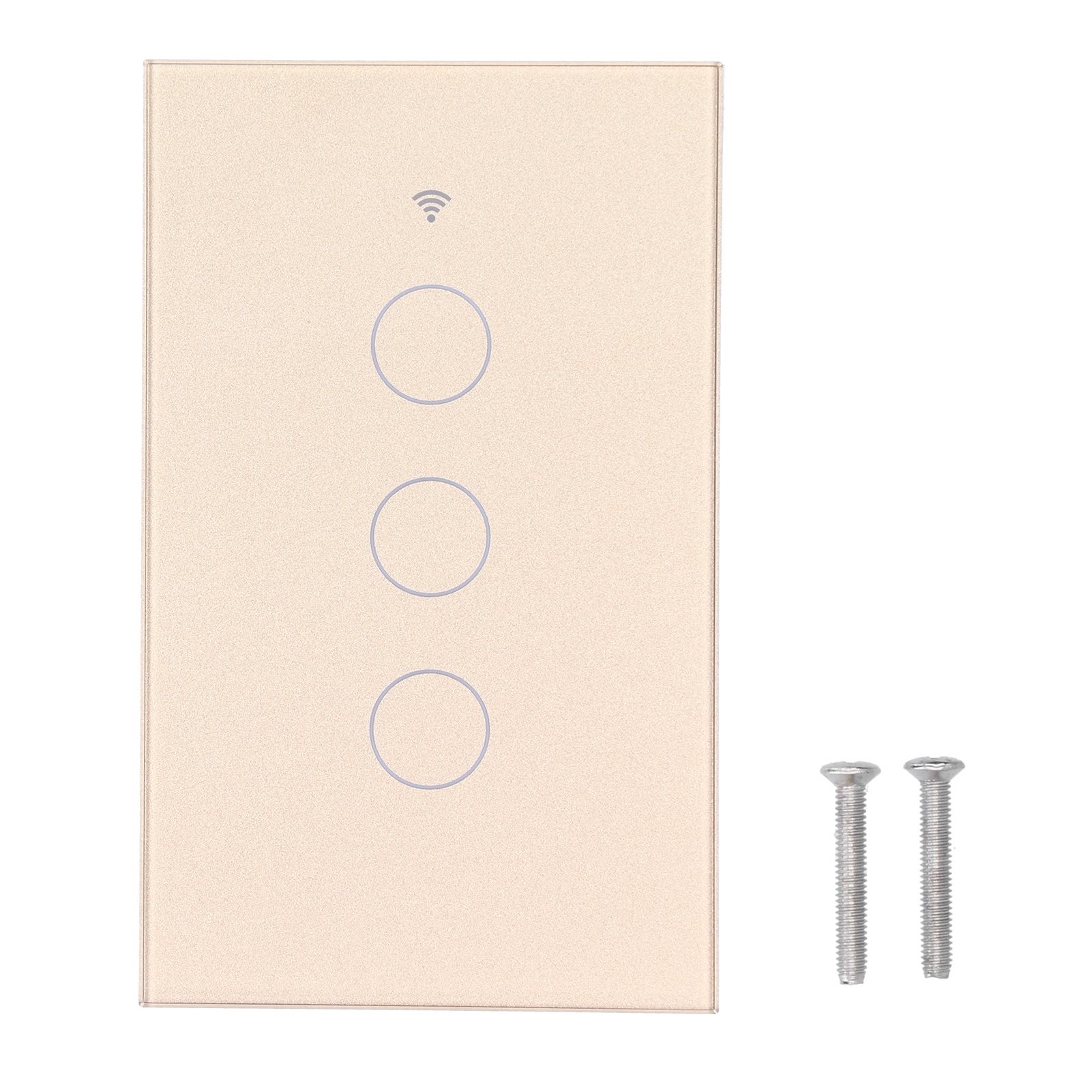 Intelligenter, Beleuchteter Berührungsschalter Mit Fernbedienung, 3-fach, Amerikanischer Standard, Für Tuya Zigbee, 100–240 V, Goldfarben