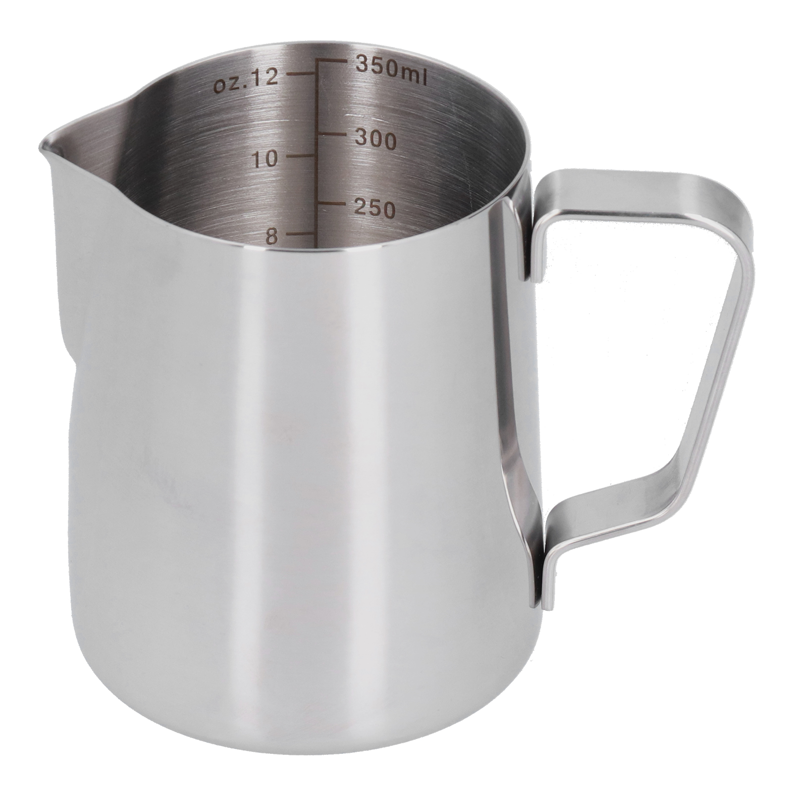 Milchkännchen Aus Edelstahl 304 Mit Spitzem Ausguss Für Latte Art Und Skala, 350 Ml