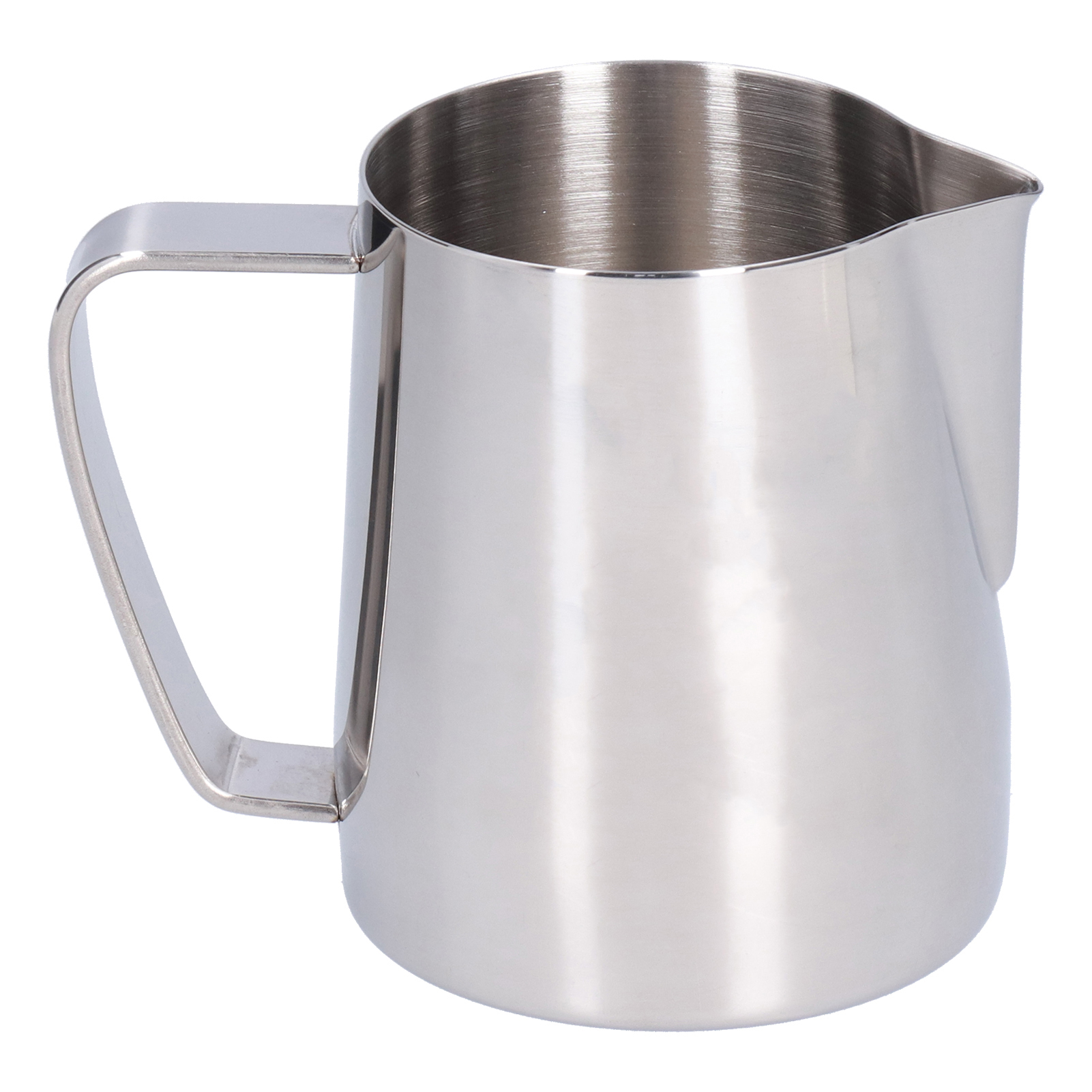 Milchkännchen Aus Edelstahl (304) Mit Spitzem Ausgießer Zum Aufschäumen Von Kaffee, Tasse, Becher, Für Den Hausgebrauch, Edelstahlfarbe, 350 Ml