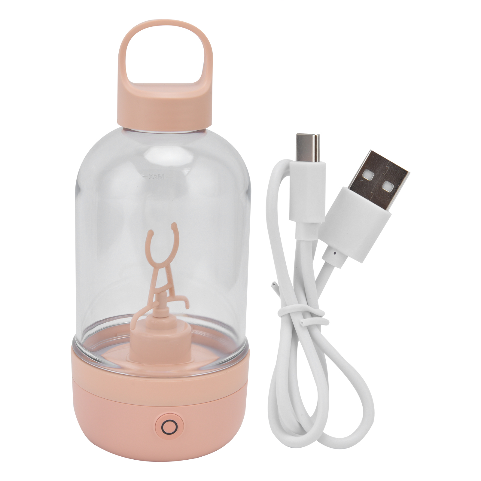 Automatischer 400-ml-protein-mixer-behälter, Tragbarer Mixbecher, Usb-ladefunktion, Pink, Elektrischer Milchshake-mixer