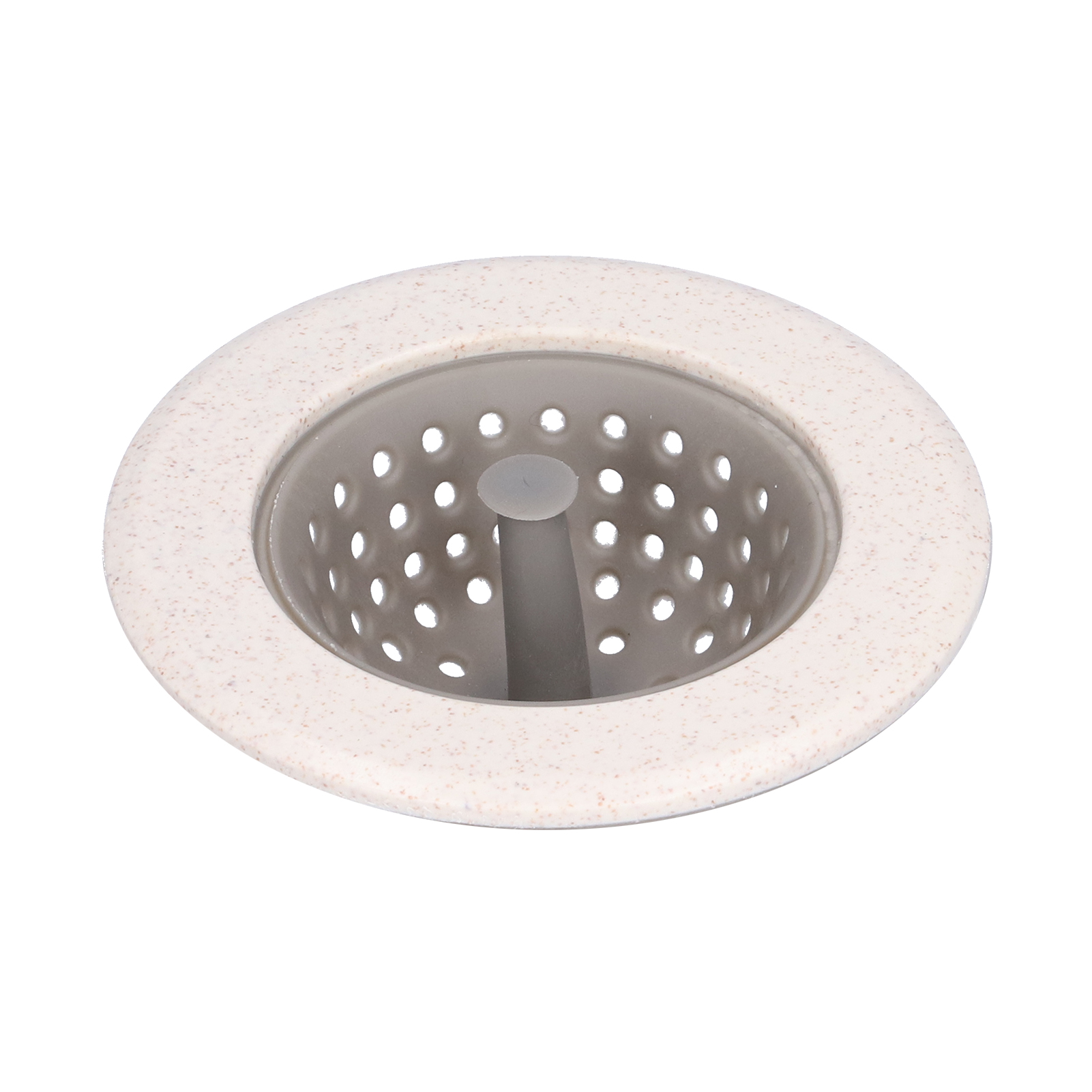 Silikon-küchenspülen-abflusssieb, Verstopfungsfrei, Bodensieb, Spülbeckensieb, Haarfänger, Speiserestefänger, Für Den Haushalt, 11 X 11 X 3,5 Cm, Beige, 1 Stück