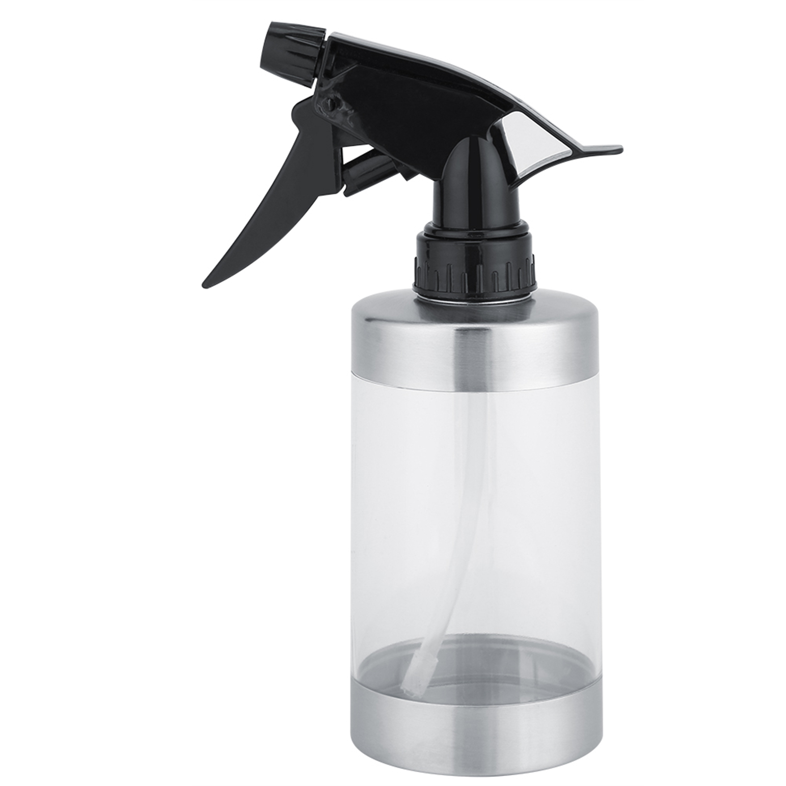 Sprühflasche Aus Edelstahl Und Transparentem Acryl Mit Auslöser Zum Bewässern Von Pflanzen, 350 Ml, 19 X 6,6 Cm