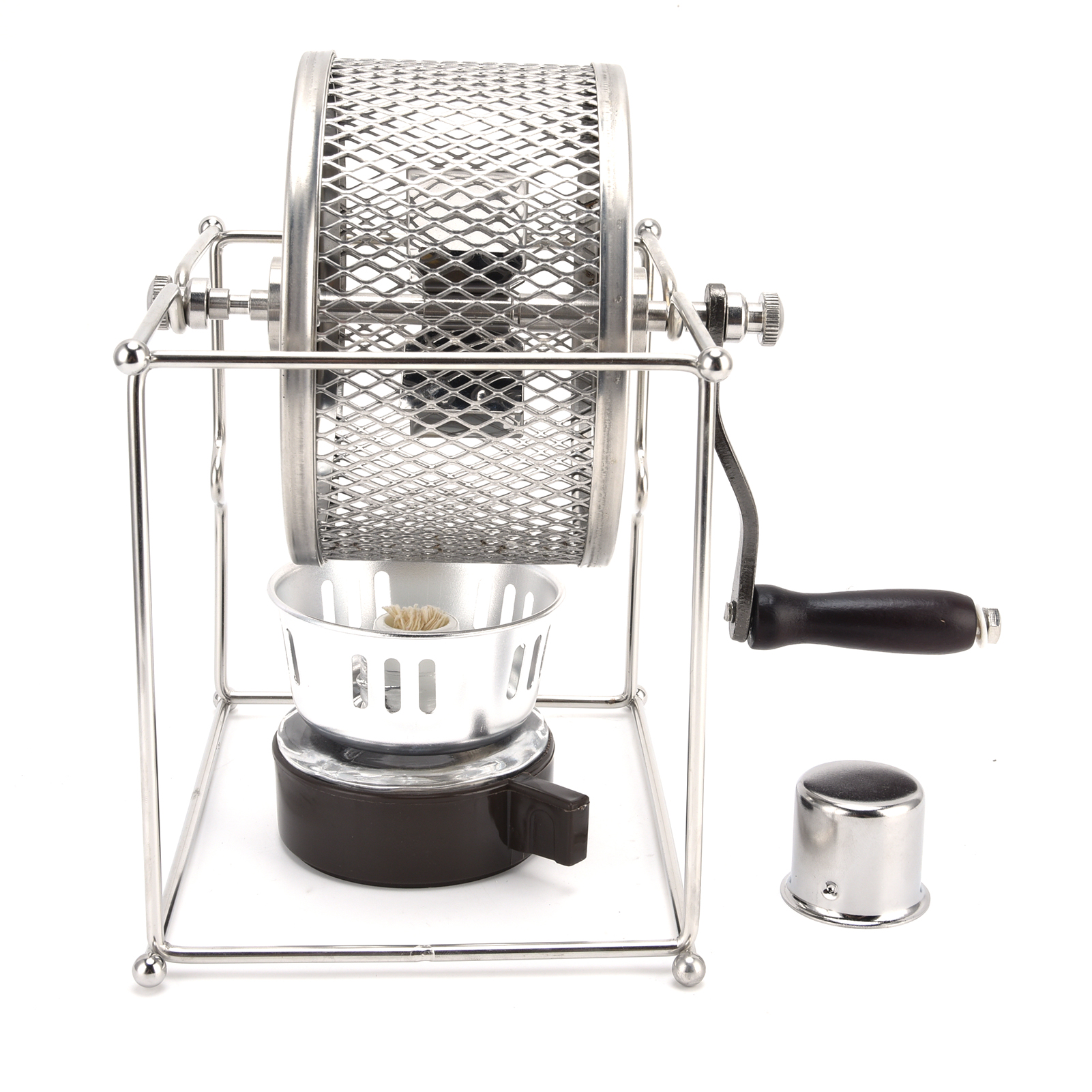 Manueller Kaffeeröster Mit Edelstahlwalze, Einstellbarer Temperatur, Klein Für Den Hausgebrauch