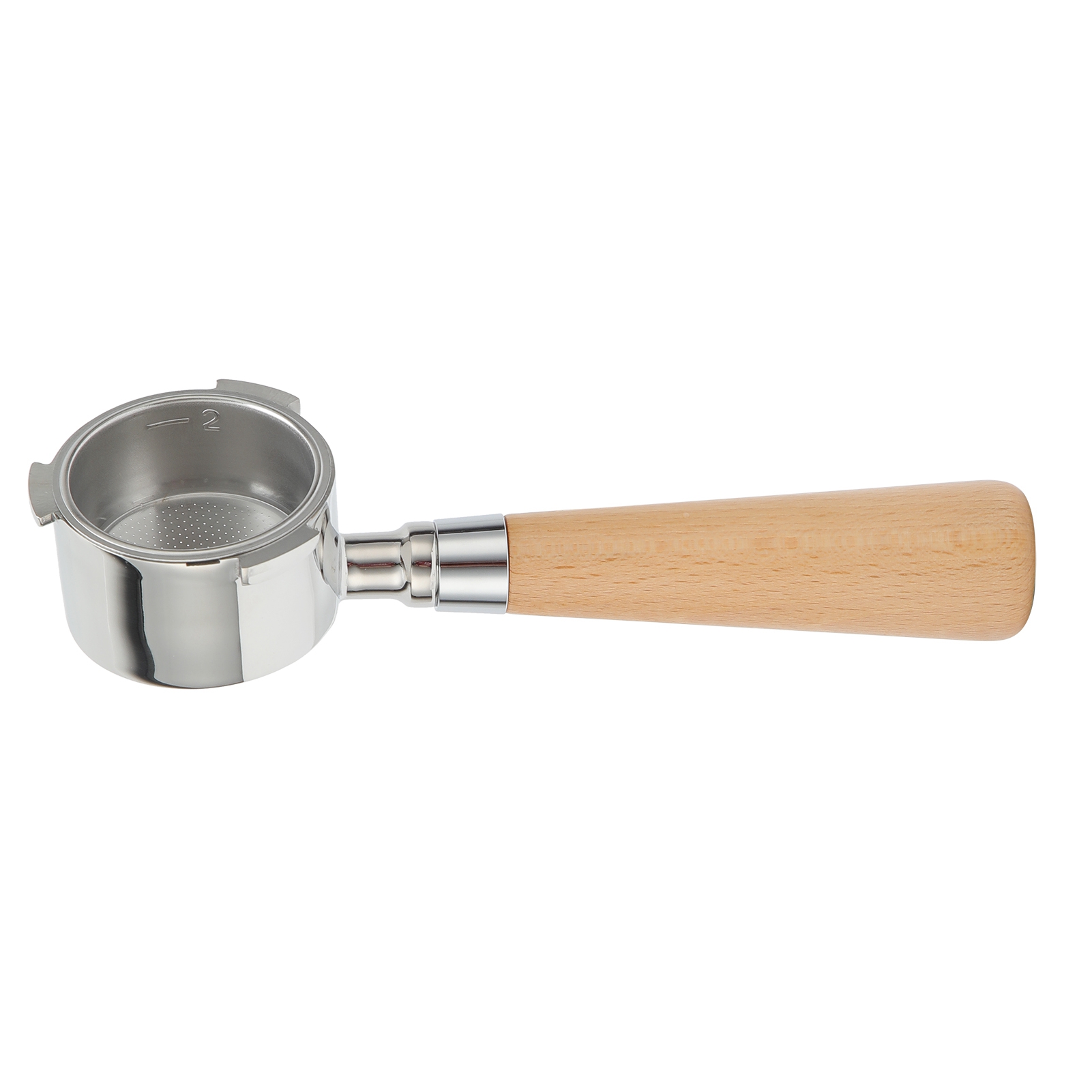 Bodenloser Kaffeefilterhalter Mit 3 Halterungen, Filterhalterung Für Delonghi Kaffeemaschinen, Kaffeezubehör, Buchenholzgriff, 54 Mm