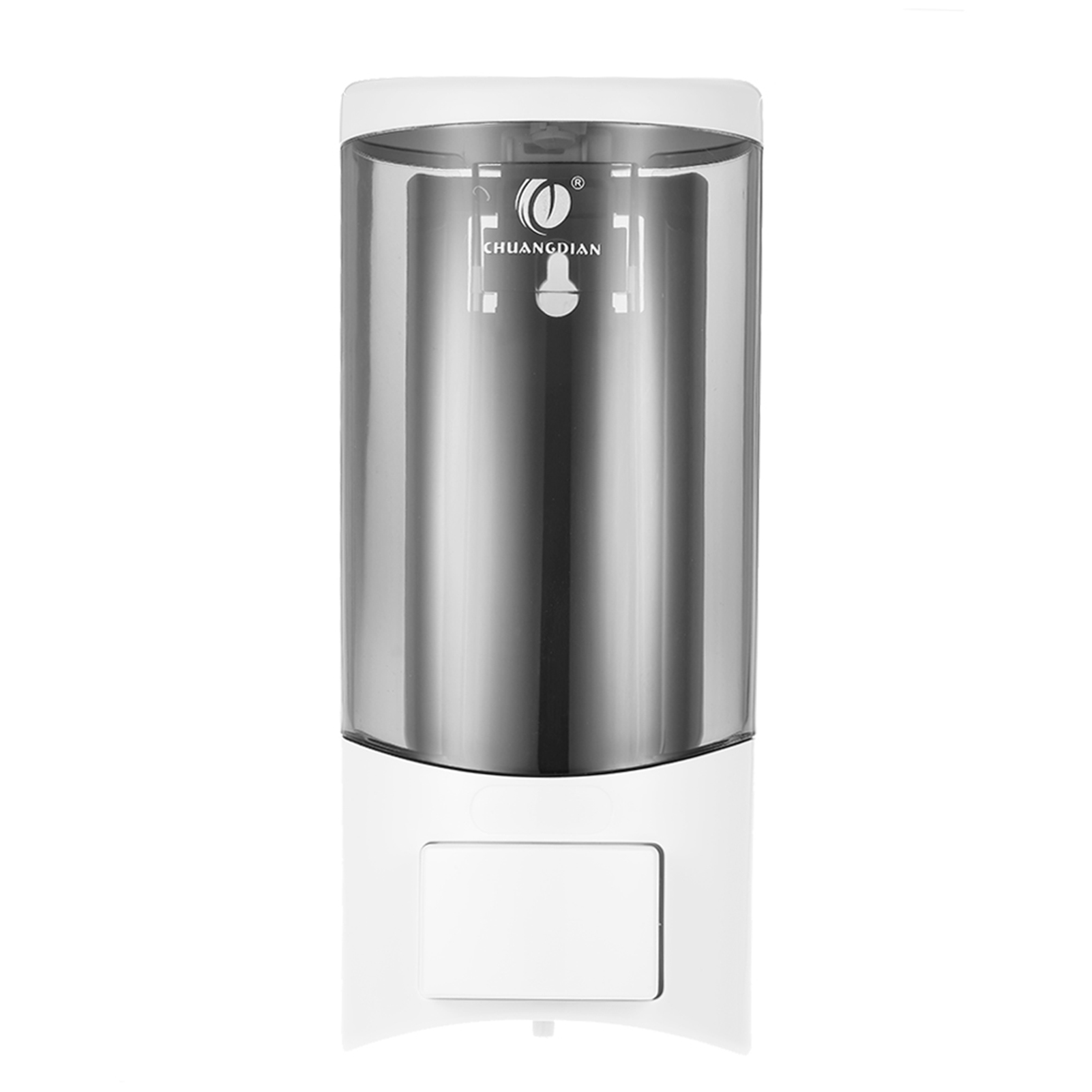 Chuangdian Wandmontierter, Manueller Flüssigseifenspender, 1 X 500-ml-flasche, Abs+pc, Gold, Champagner, Silber, Weiß, Für Öffentliche Toiletten, Hotels, Schulen, Mit Schlüssel Und Etikett