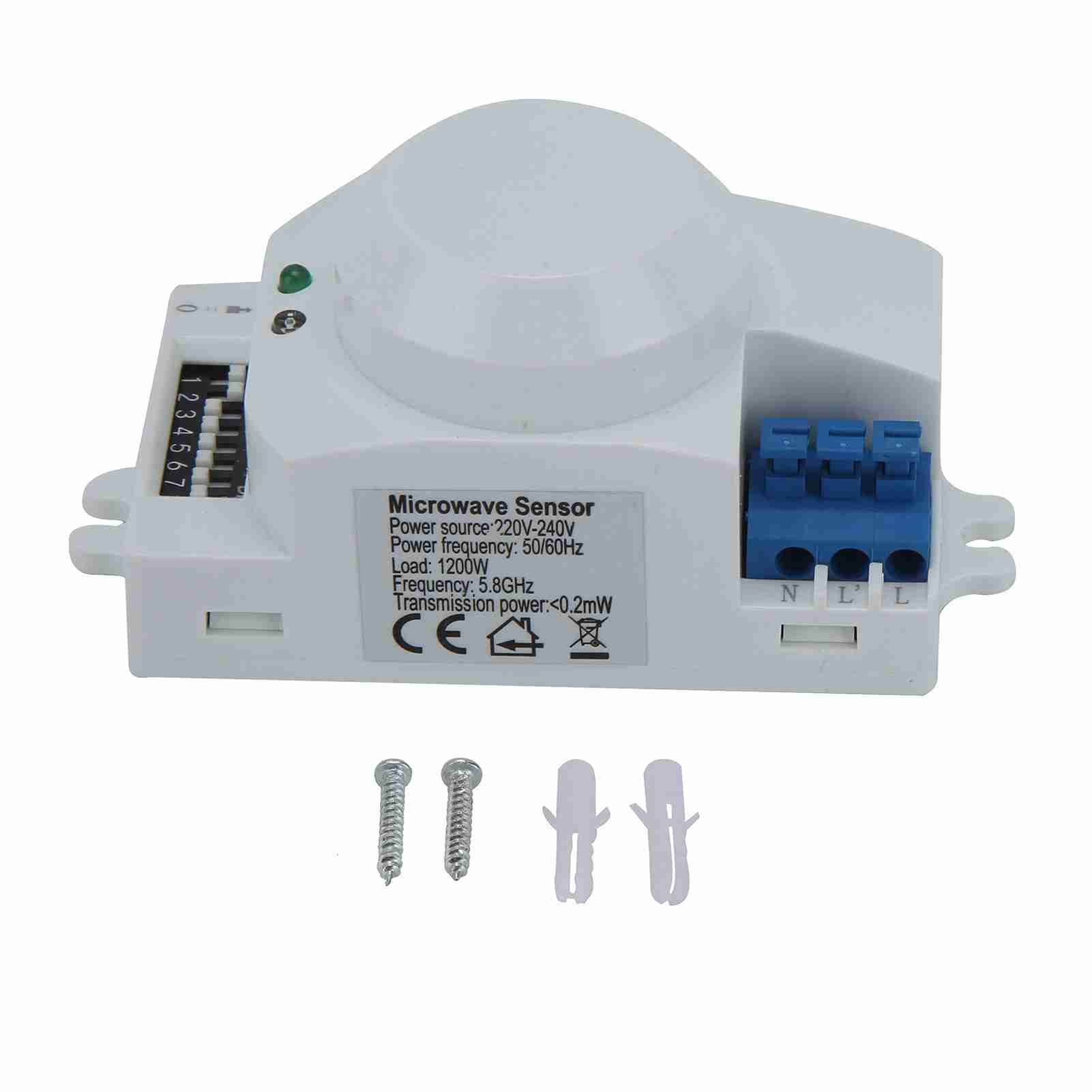 Intelligenter Lichtschalter Mit Mikrowellen-radarsensor Und 360°-bewegungsmelder 220-240 V Wechselstrom Sk-600