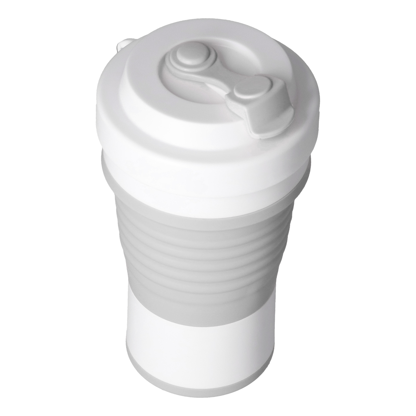 Zusammenfaltbarer Silikon-reisebecher, Tragbar, Dehnbar, Auslaufsicher, Handlicher Kaffeebecher Im Taschenformat Für Unterwegs Oder Im Büro, Grau, 750 Ml