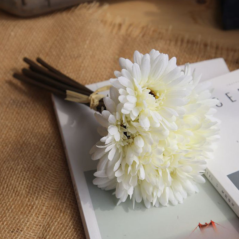 Künstlicher Seidenblumenstrauß, Künstliche Gerbera-gänseblümchen Für Heim- Und Hochzeitsdekoration