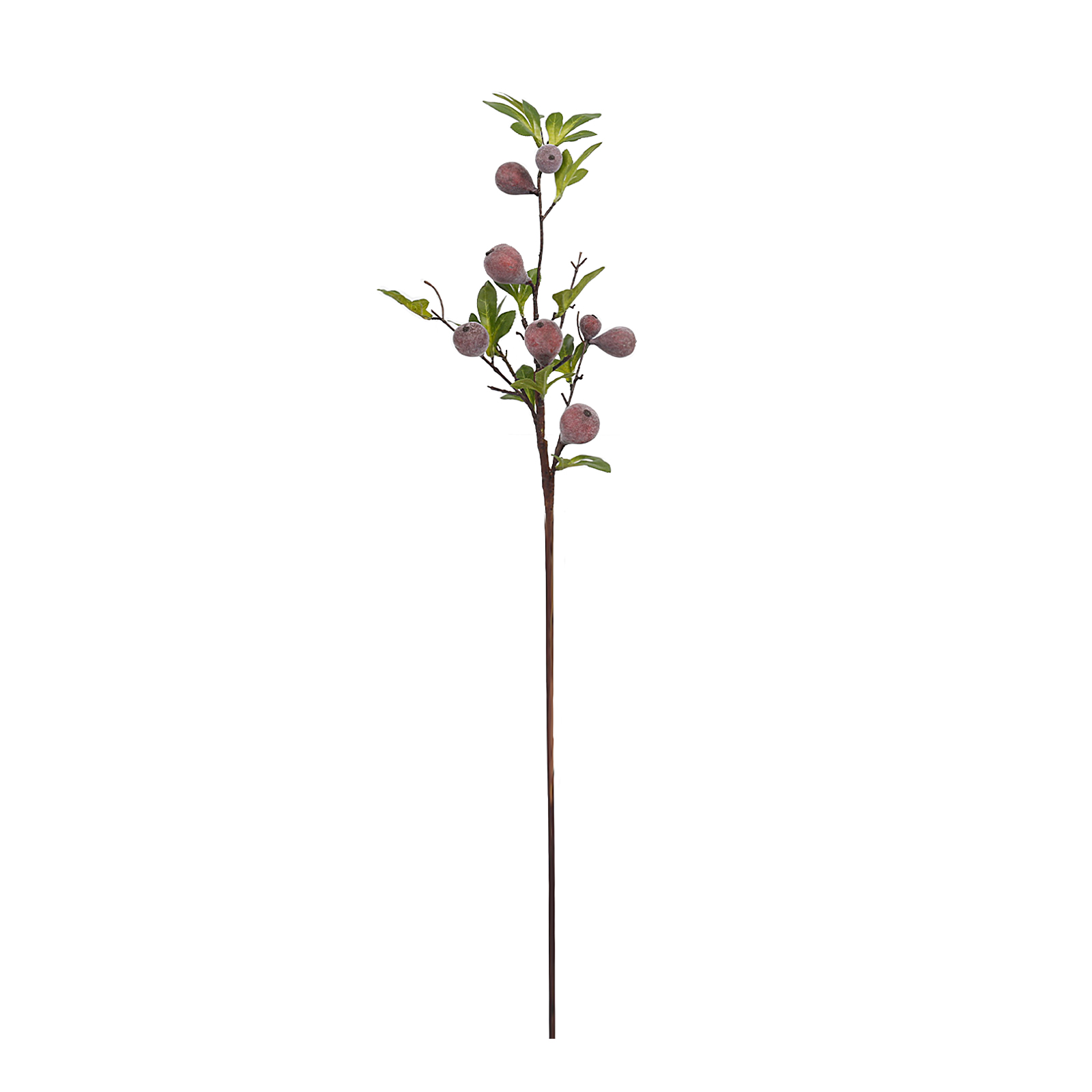 Künstlicher Feigenzweig, Realistischer Dekorativer Feigenstiel Für Zuhause, Hochzeiten, Partys, Weinrot, 92 Cm