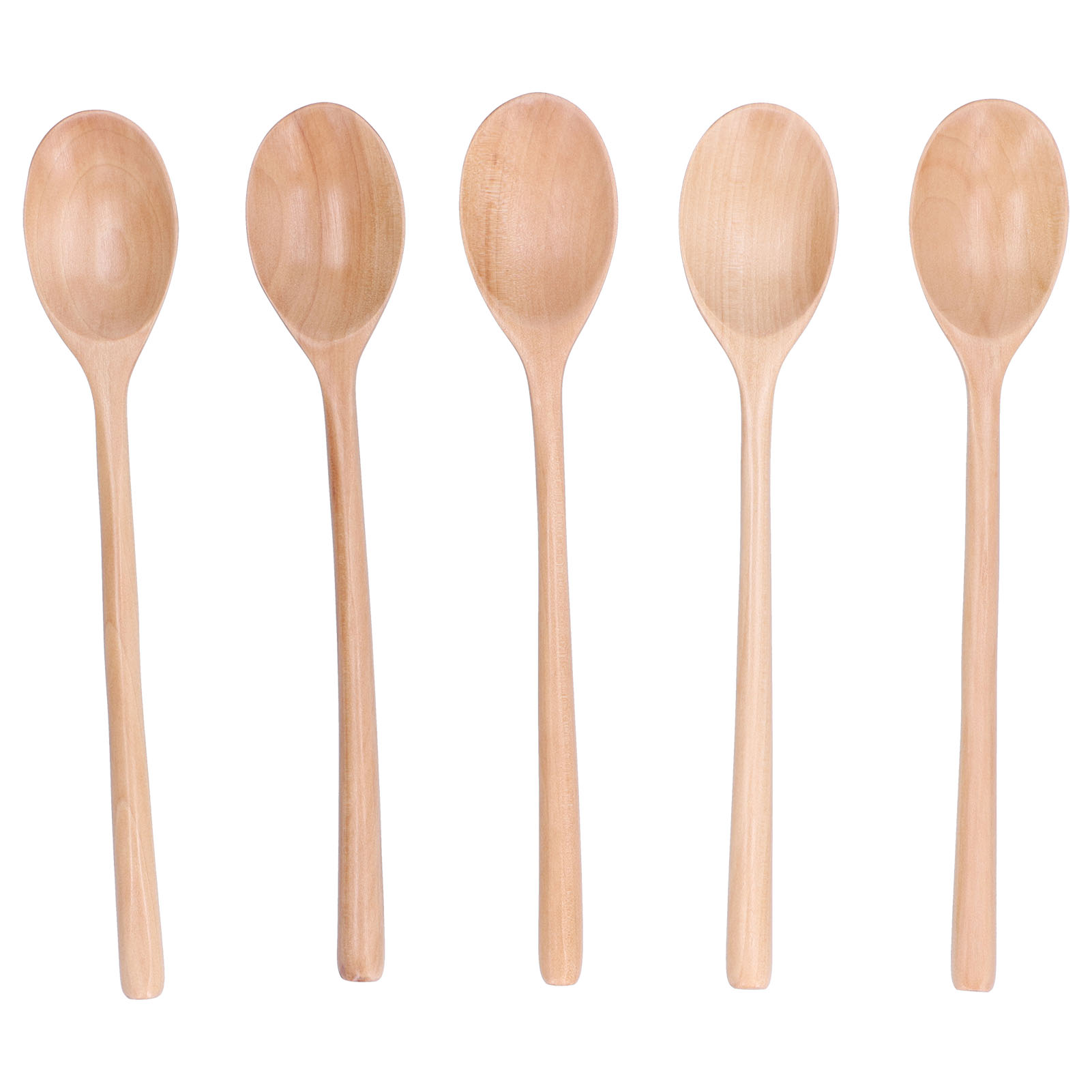 Set Aus 5 Langstieligen Holzlöffeln Für Reis Und Honig, Küchenutensil, Antihaftpfanne
